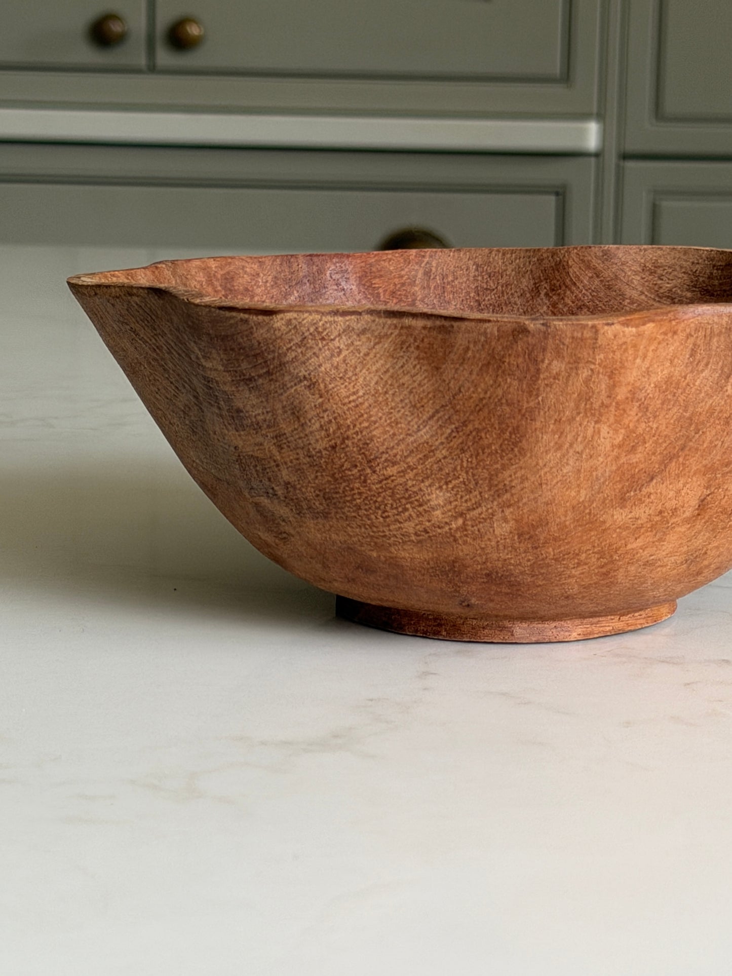 Scalloped Wooden Bowl