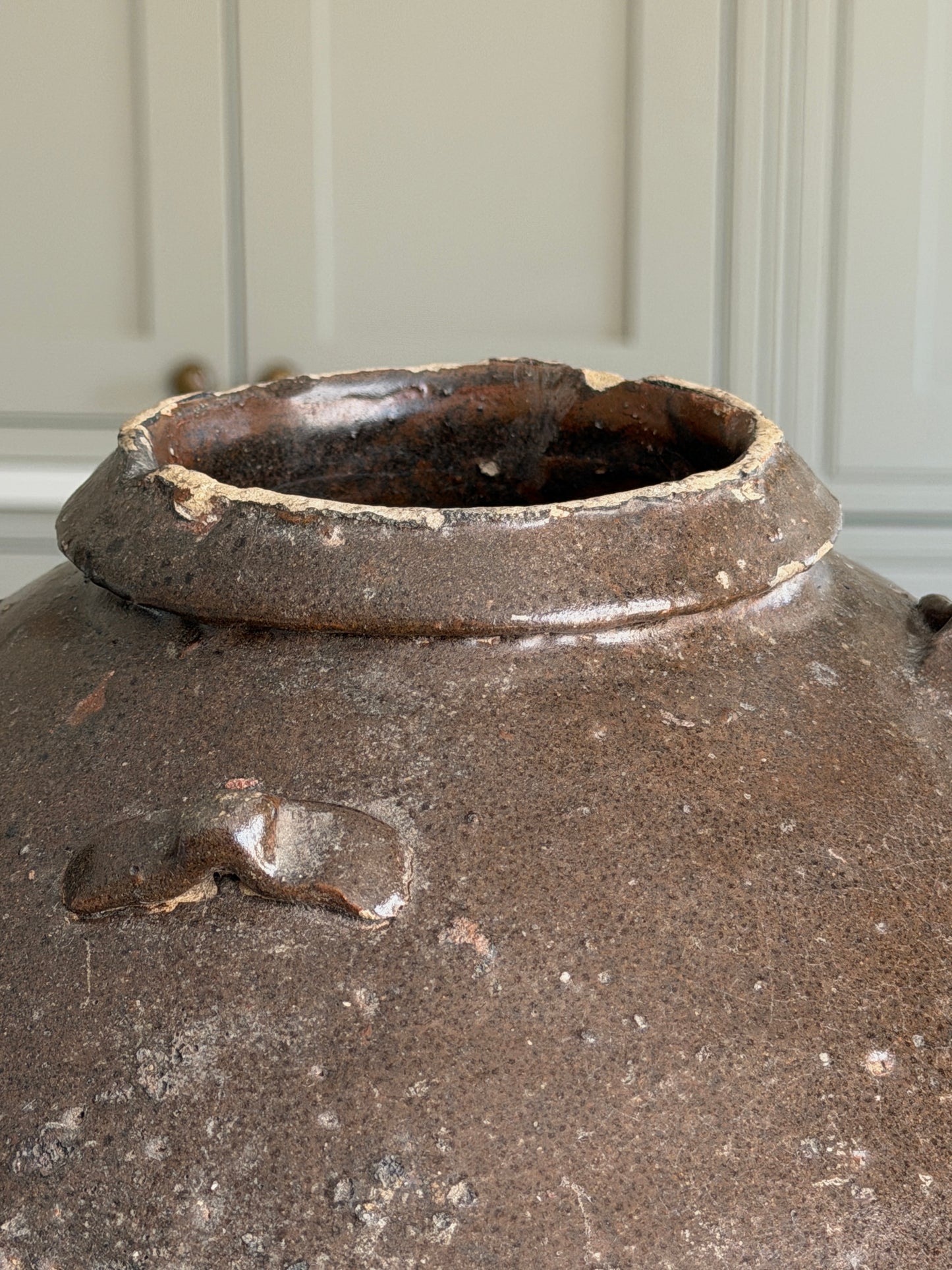 Brown-Glazed Storage Jar