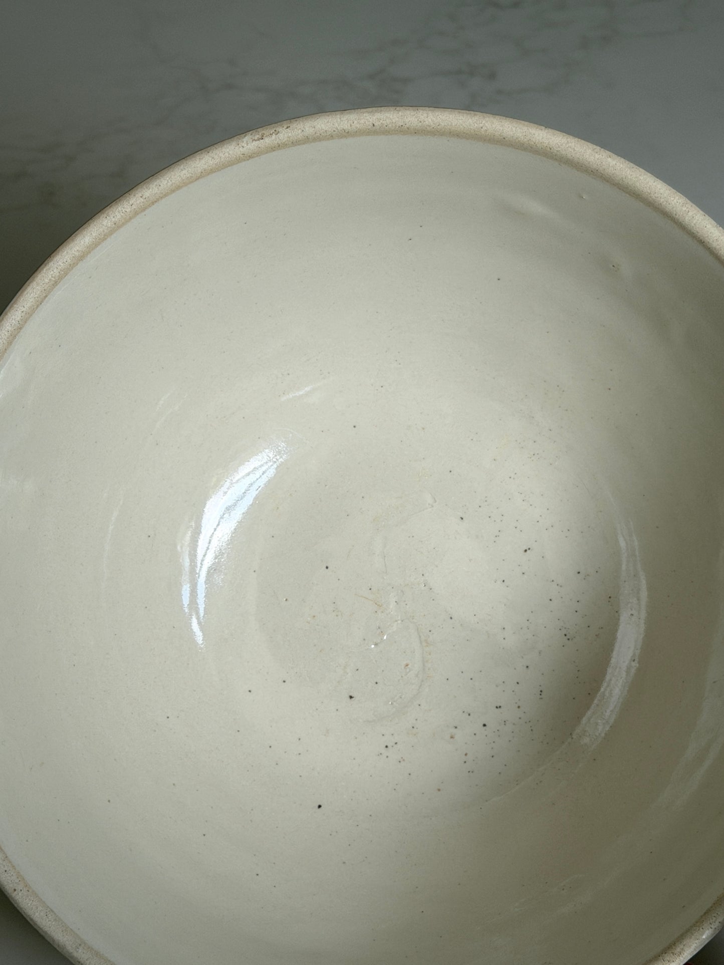 Large Off-White French Baking Bowl