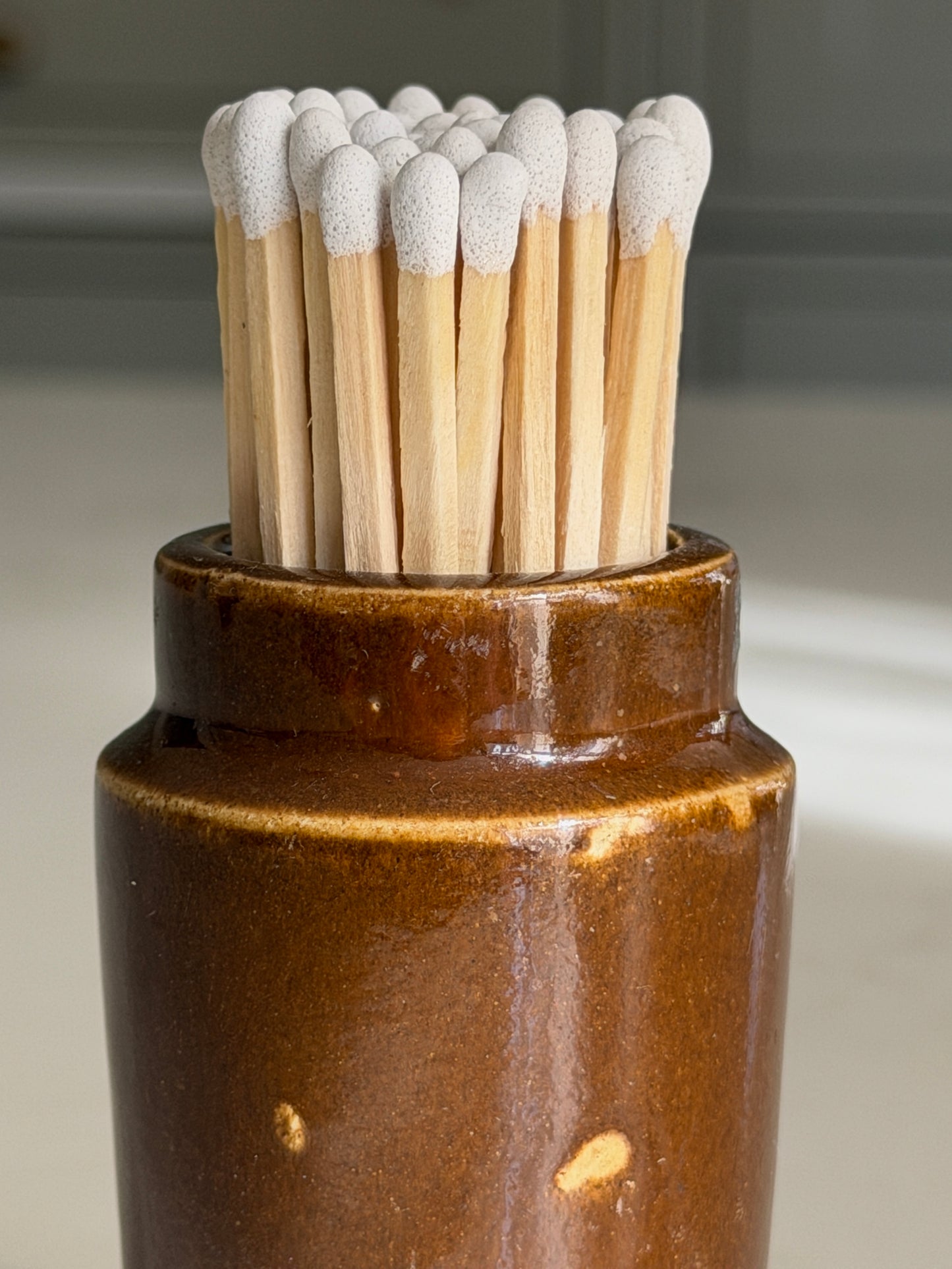 Espresso Brown Victorian Matchpot