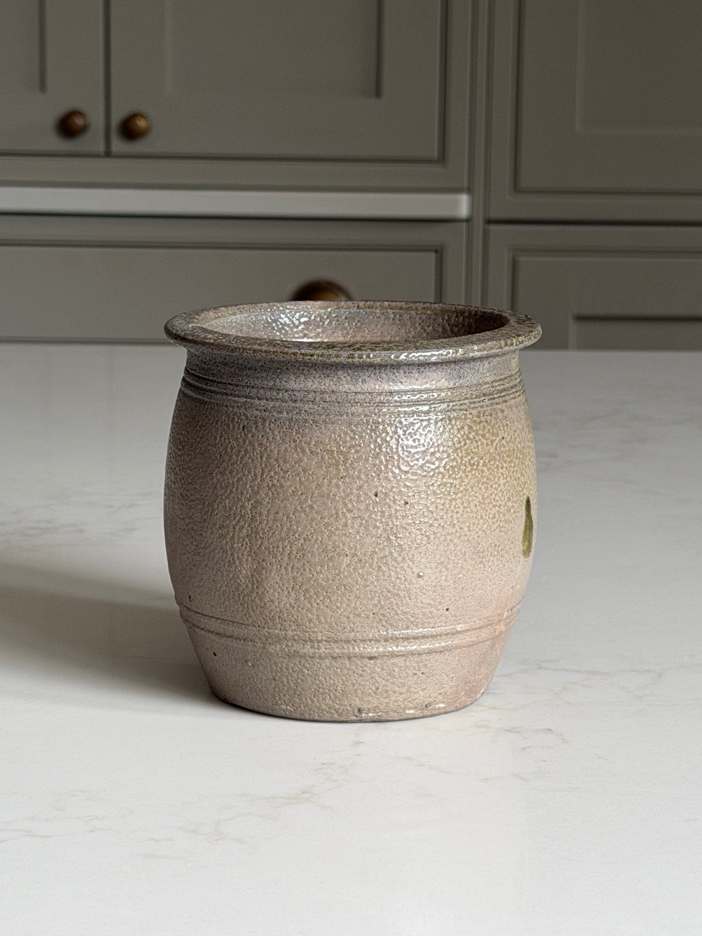 Stoneware Pot - Grey-Green