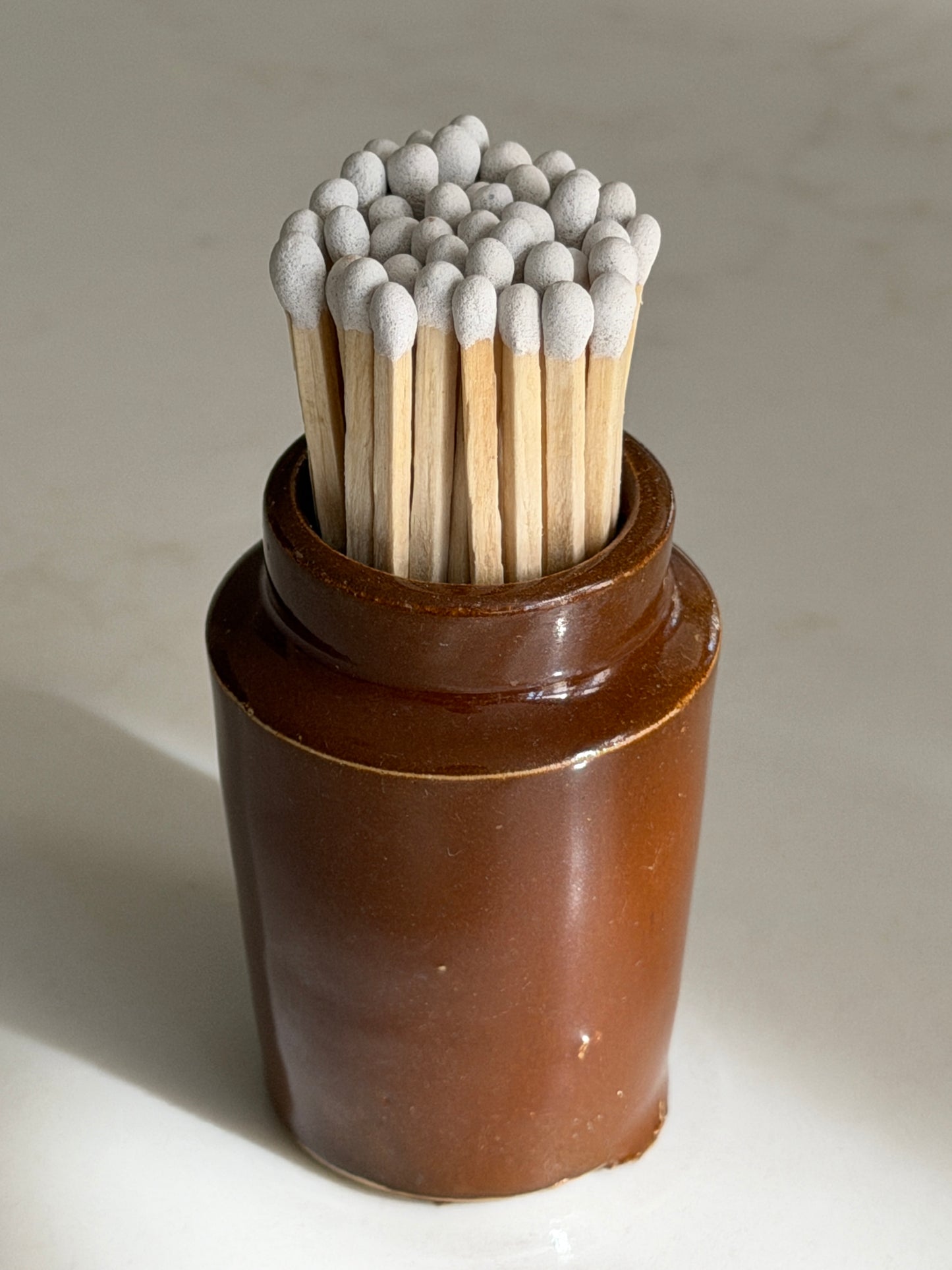 Brown Victorian Matchpot