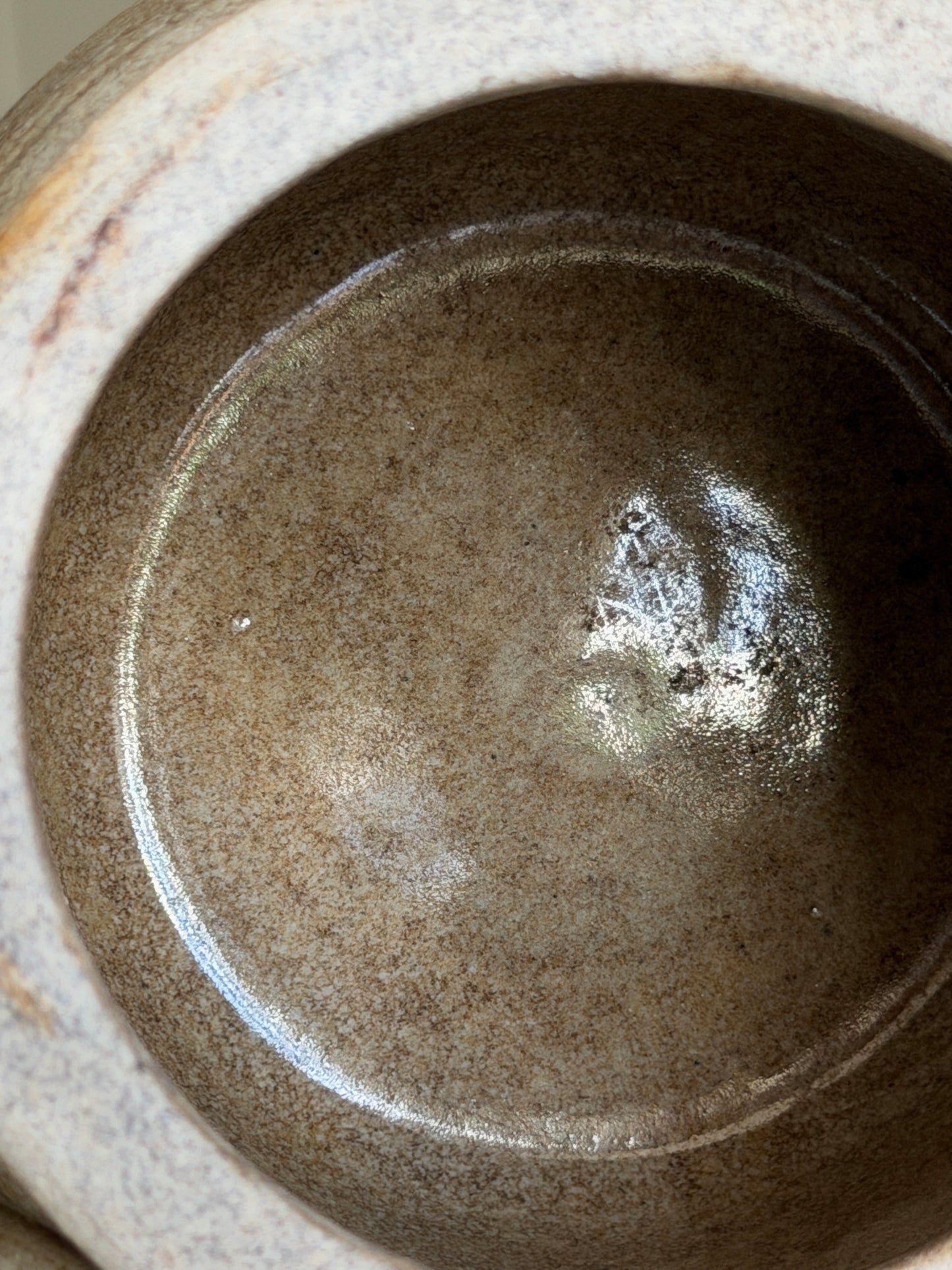 Brown Mottled Confit Pot