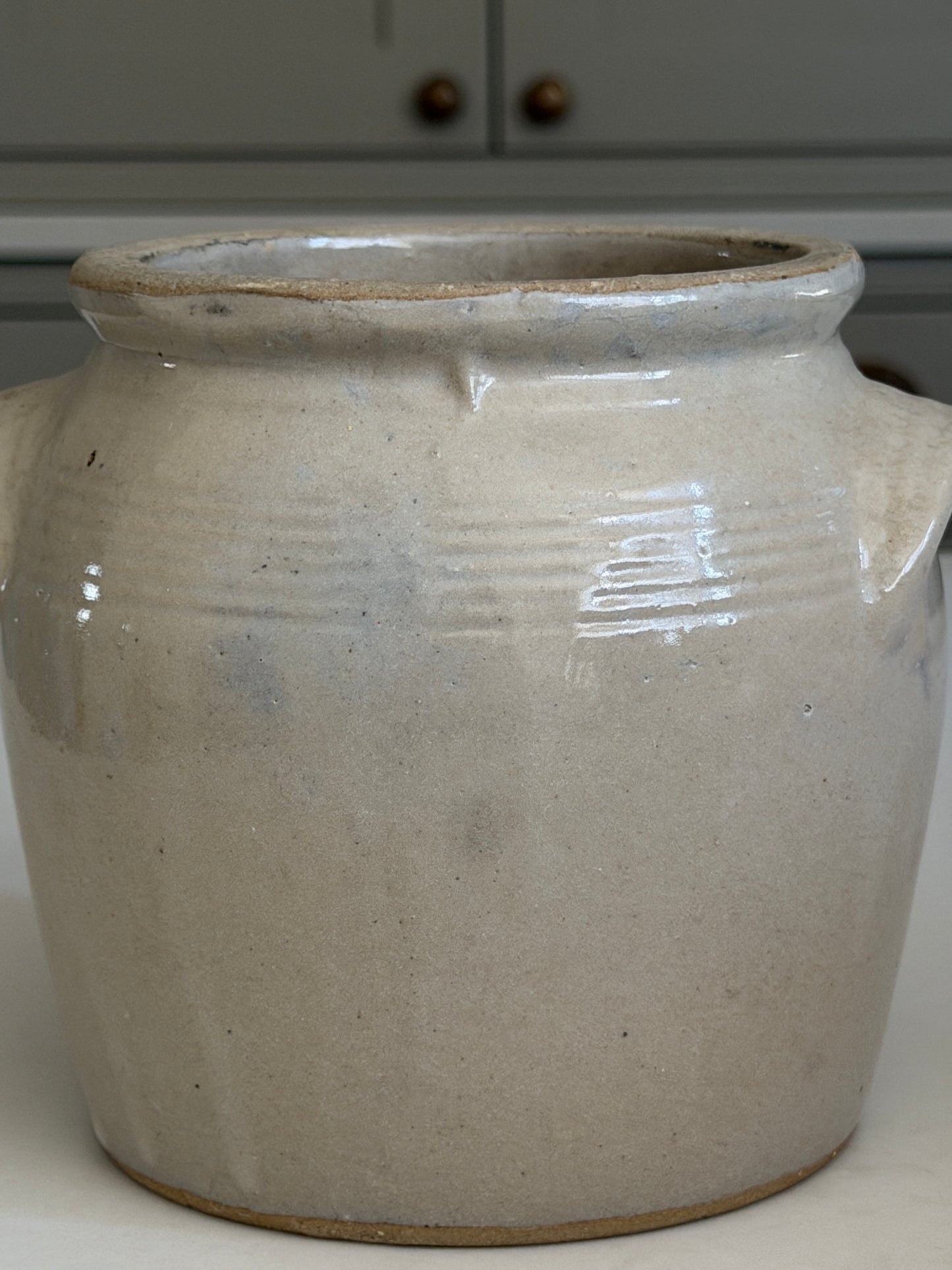 Greige French Confit Pot