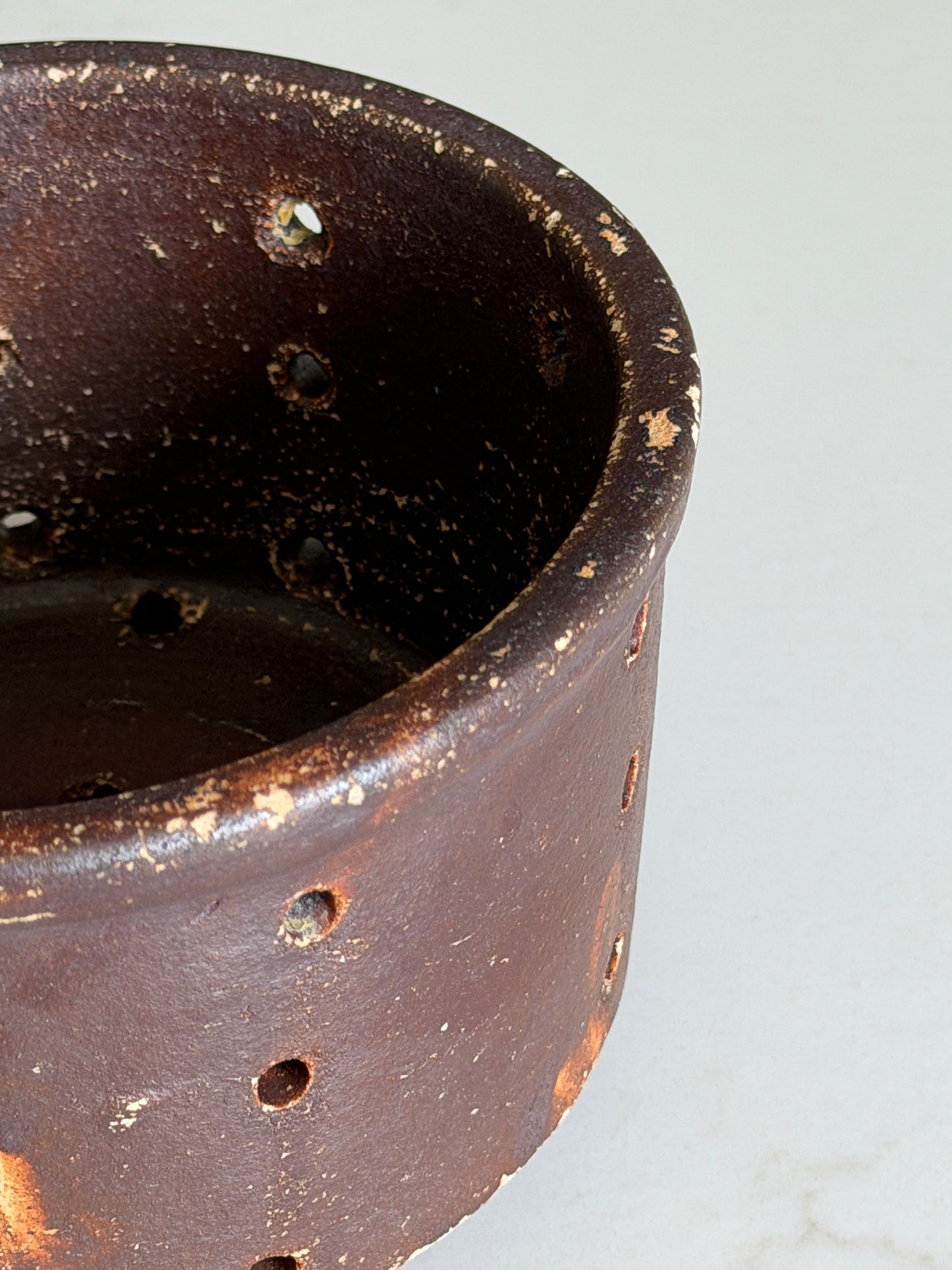 Dark Brown French Faisselle Cheese Strainer