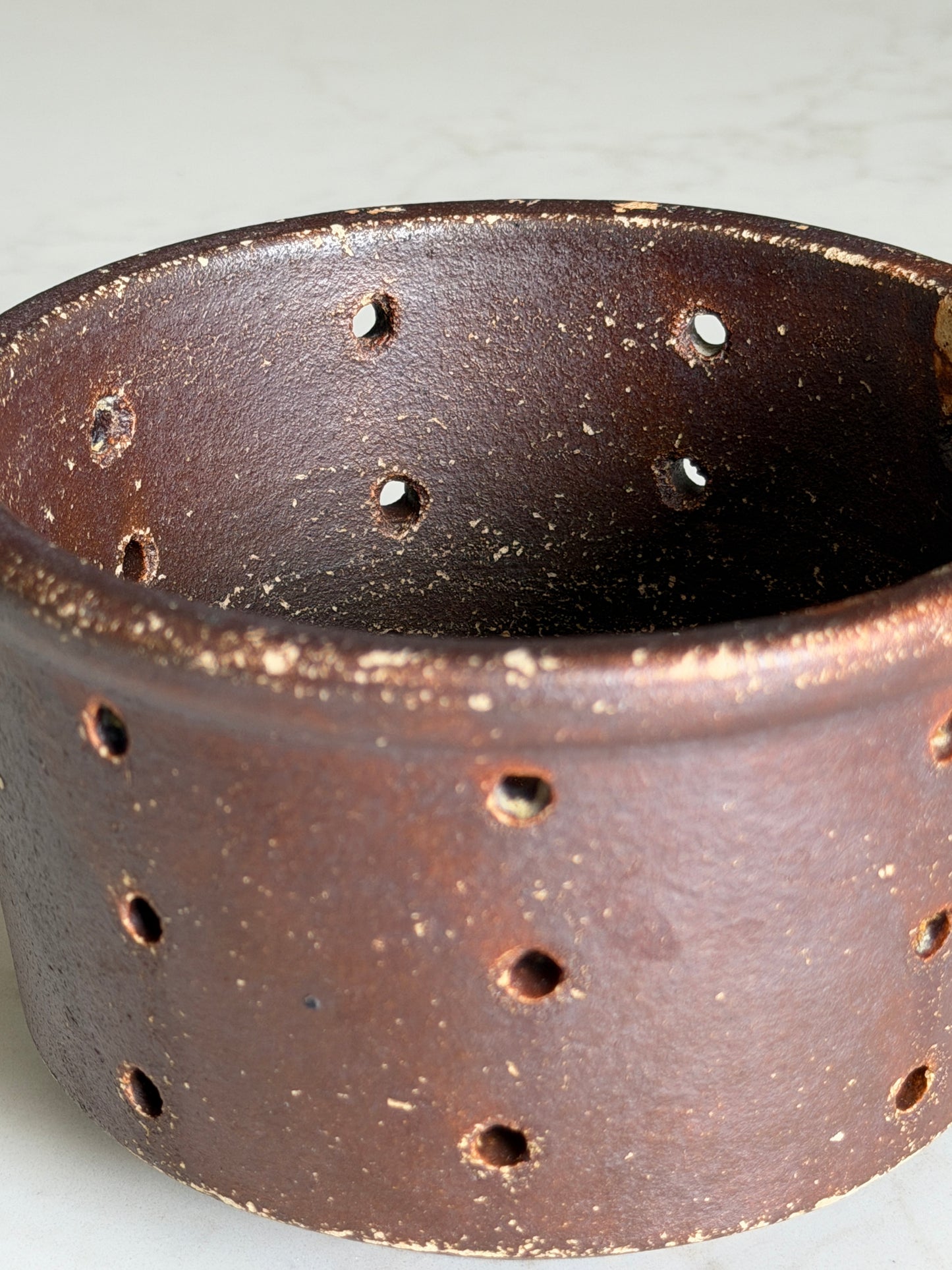 Dark Brown French Faisselle Cheese Strainer