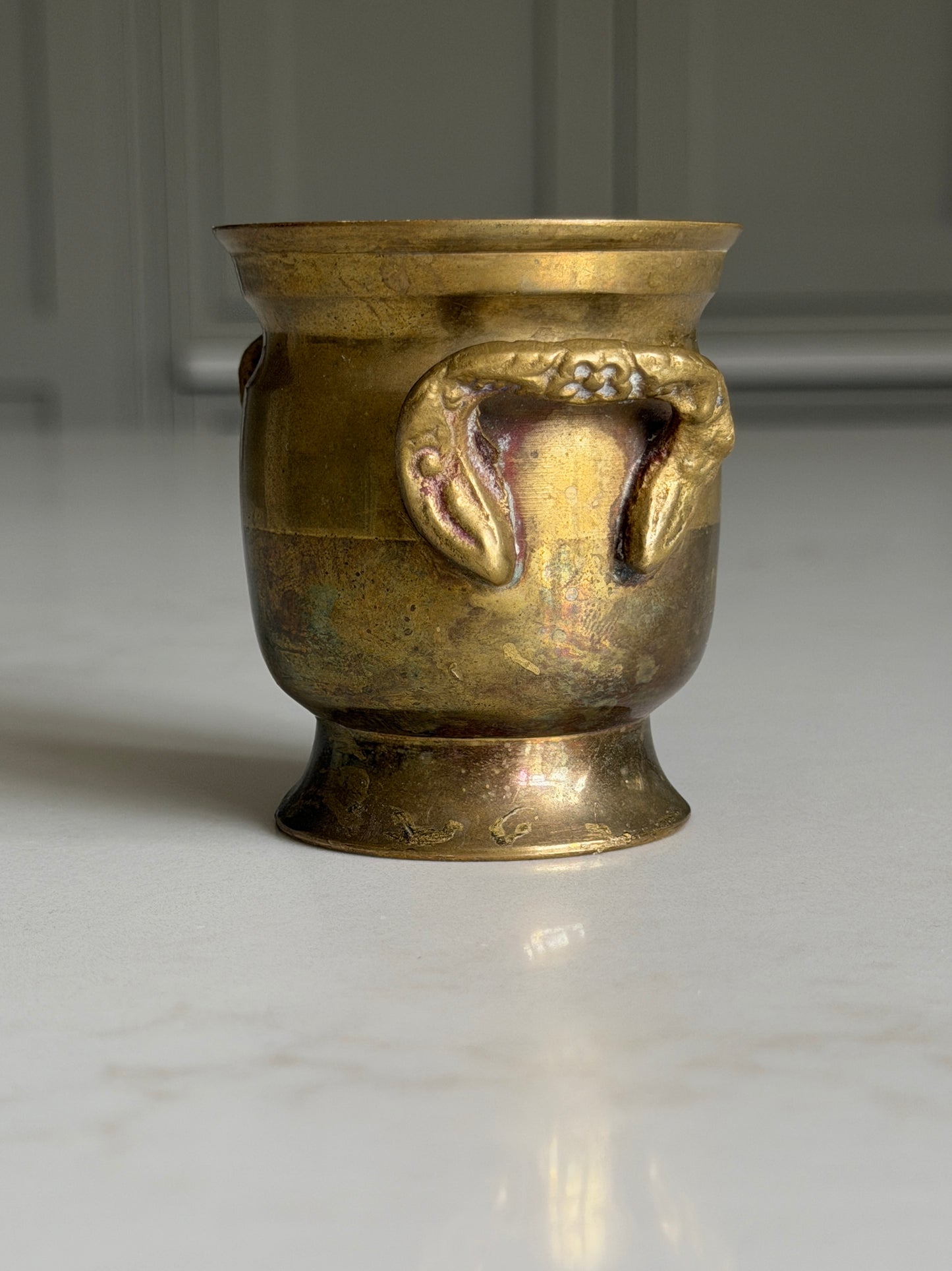 Small Brass Handled Pot