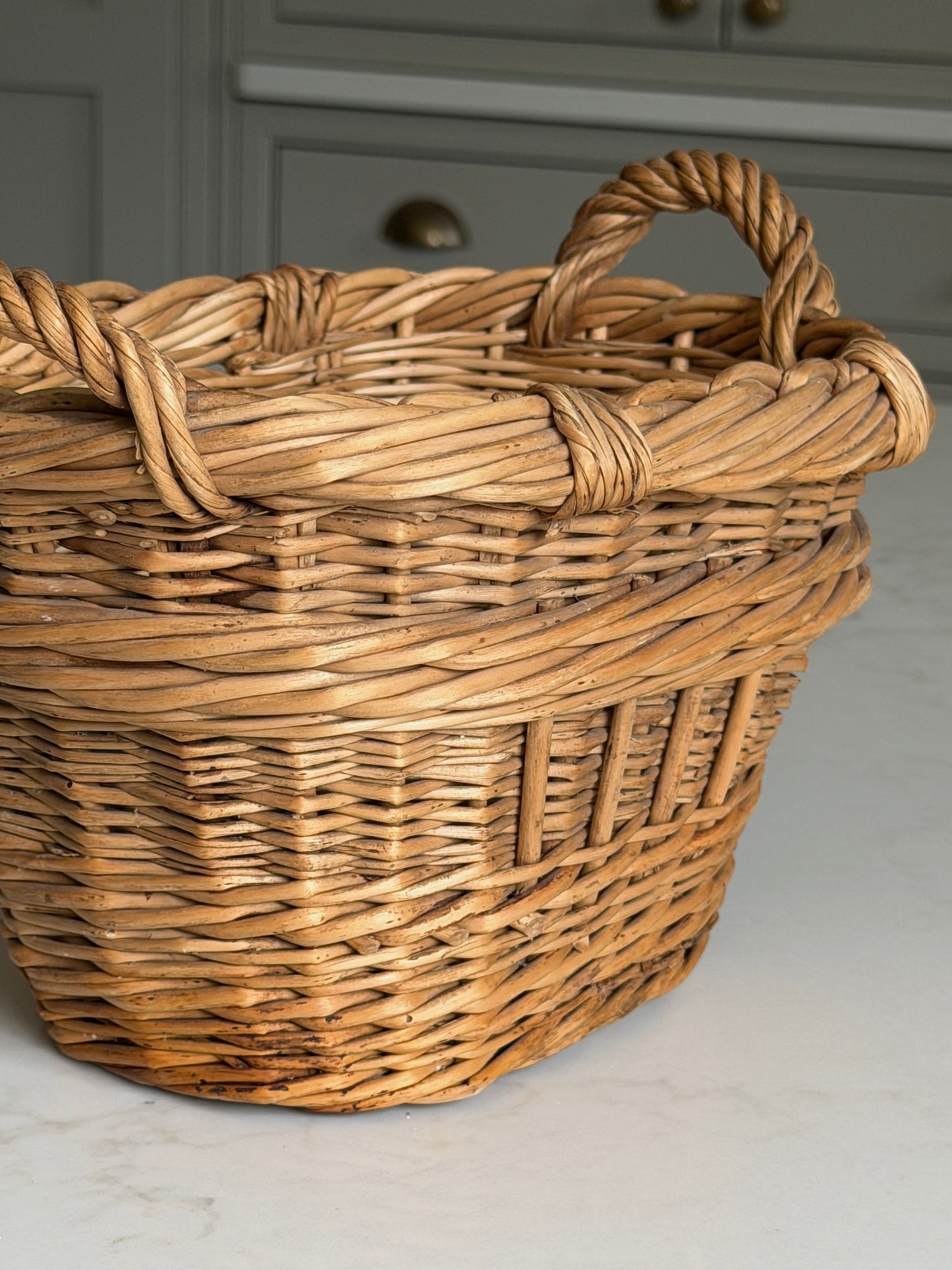 Twin Handled Wicker Basket