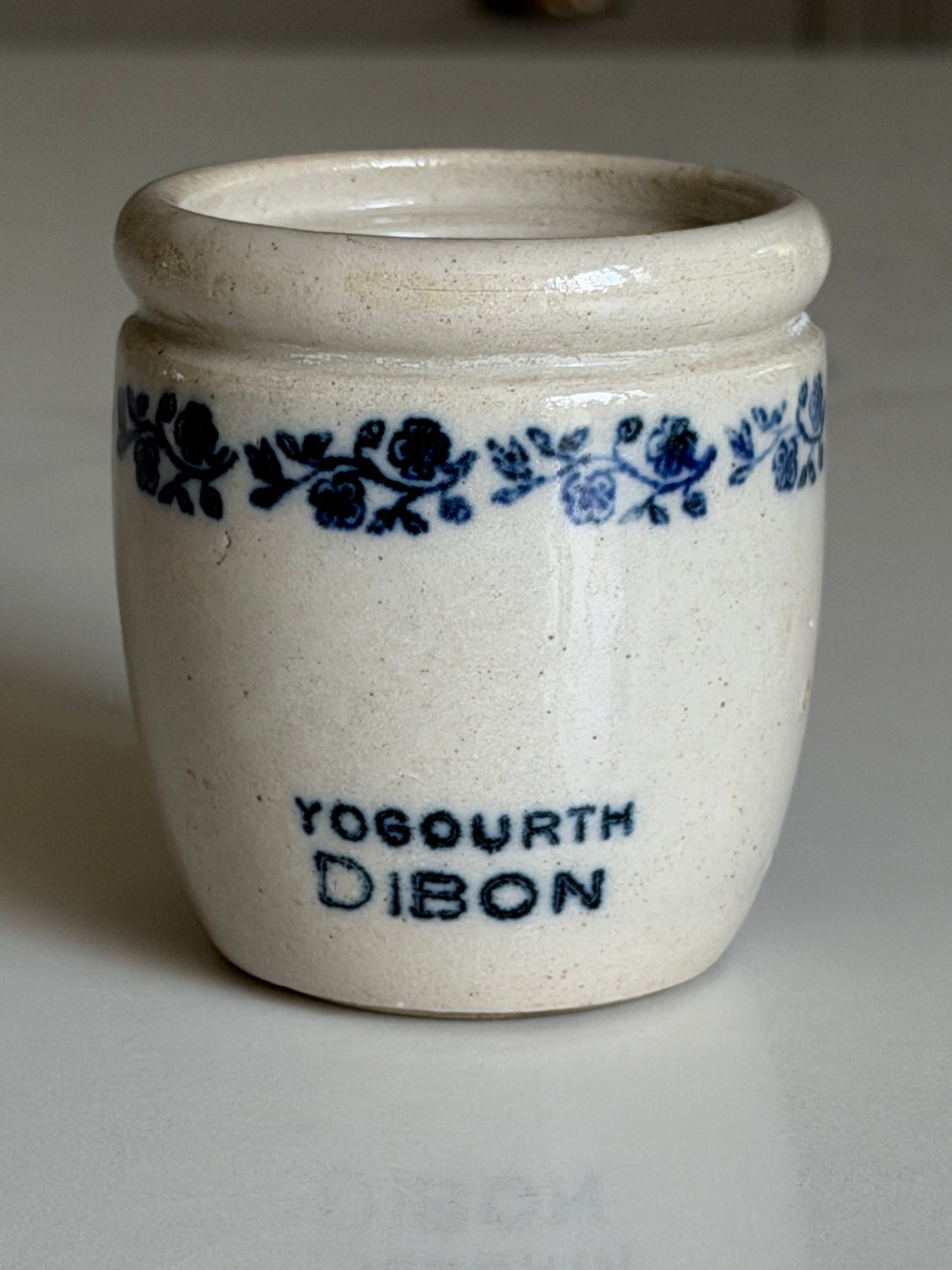 French Blue & Soft Grey Yogurt Pot