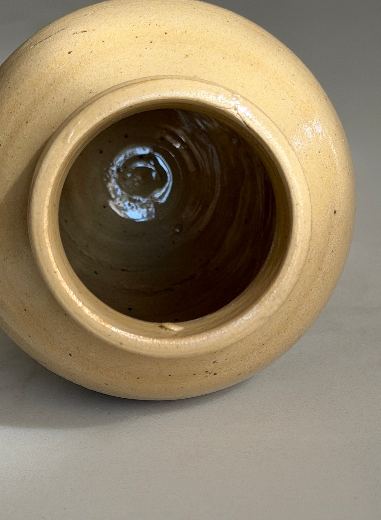Beige Stoneware Pot