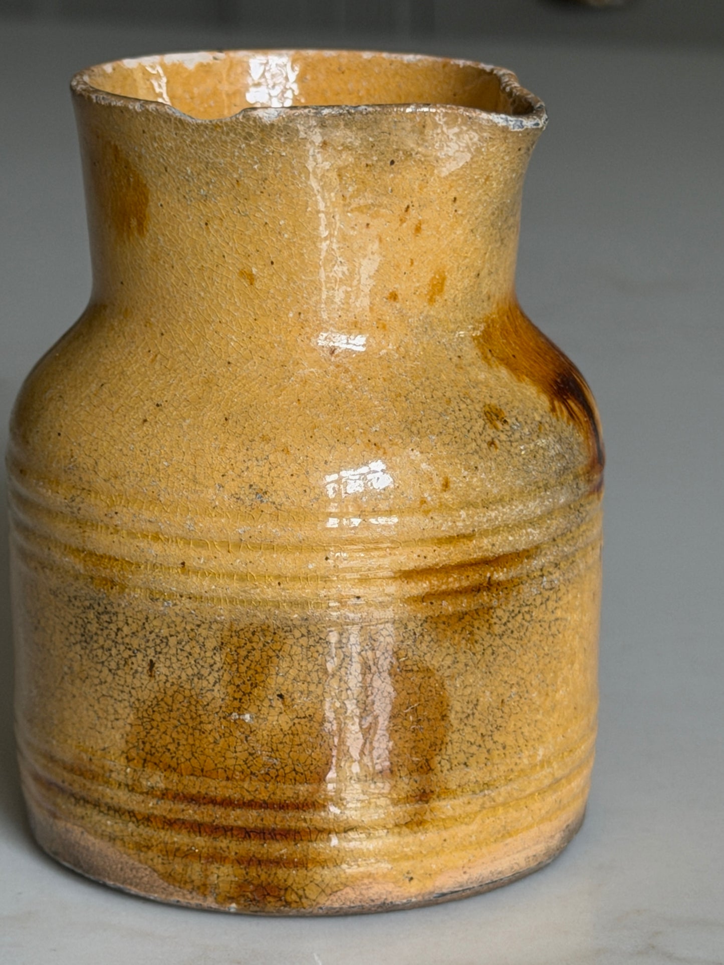 Small Ochre & Brown French Jug