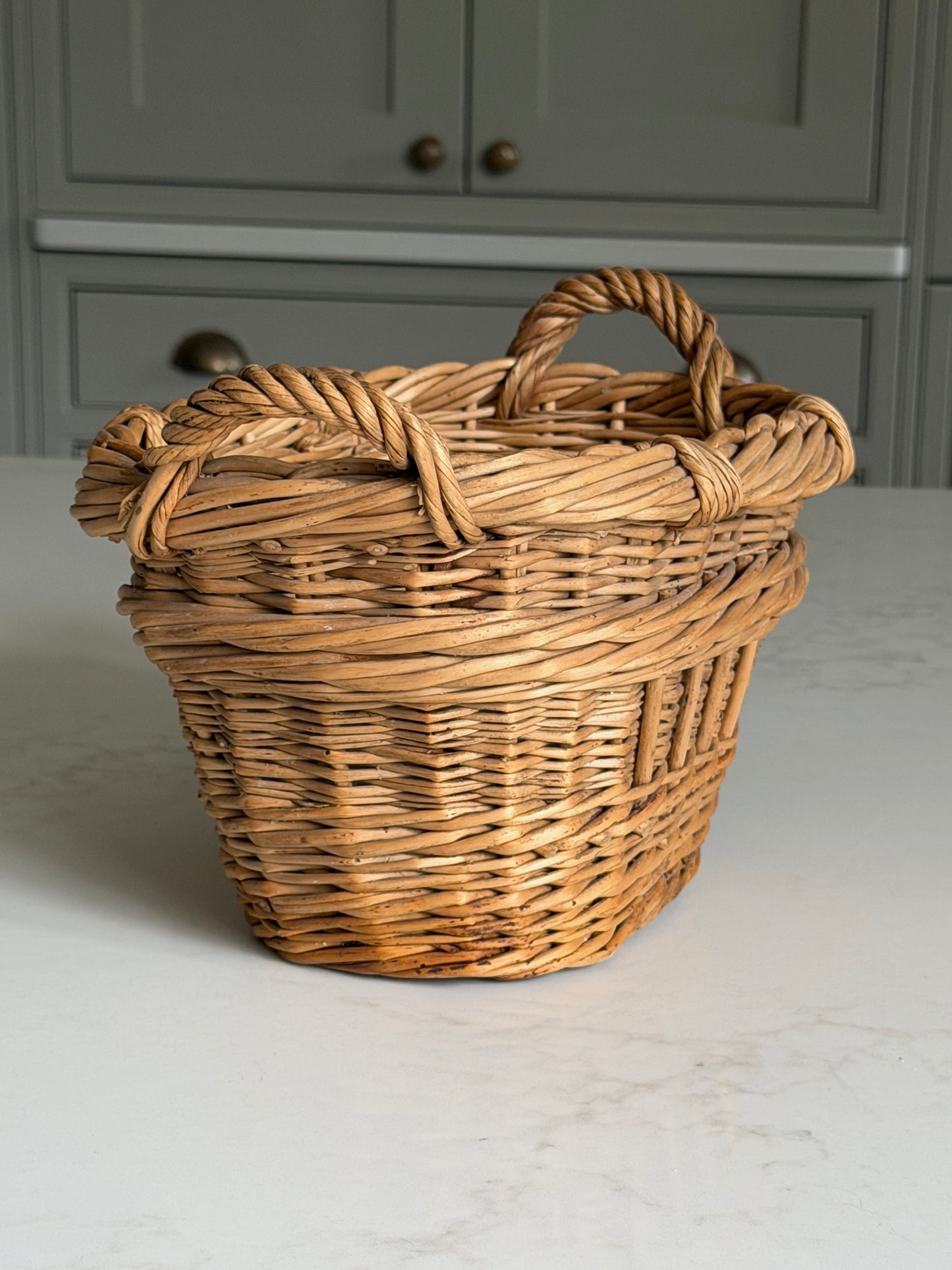 Twin Handled Wicker Basket