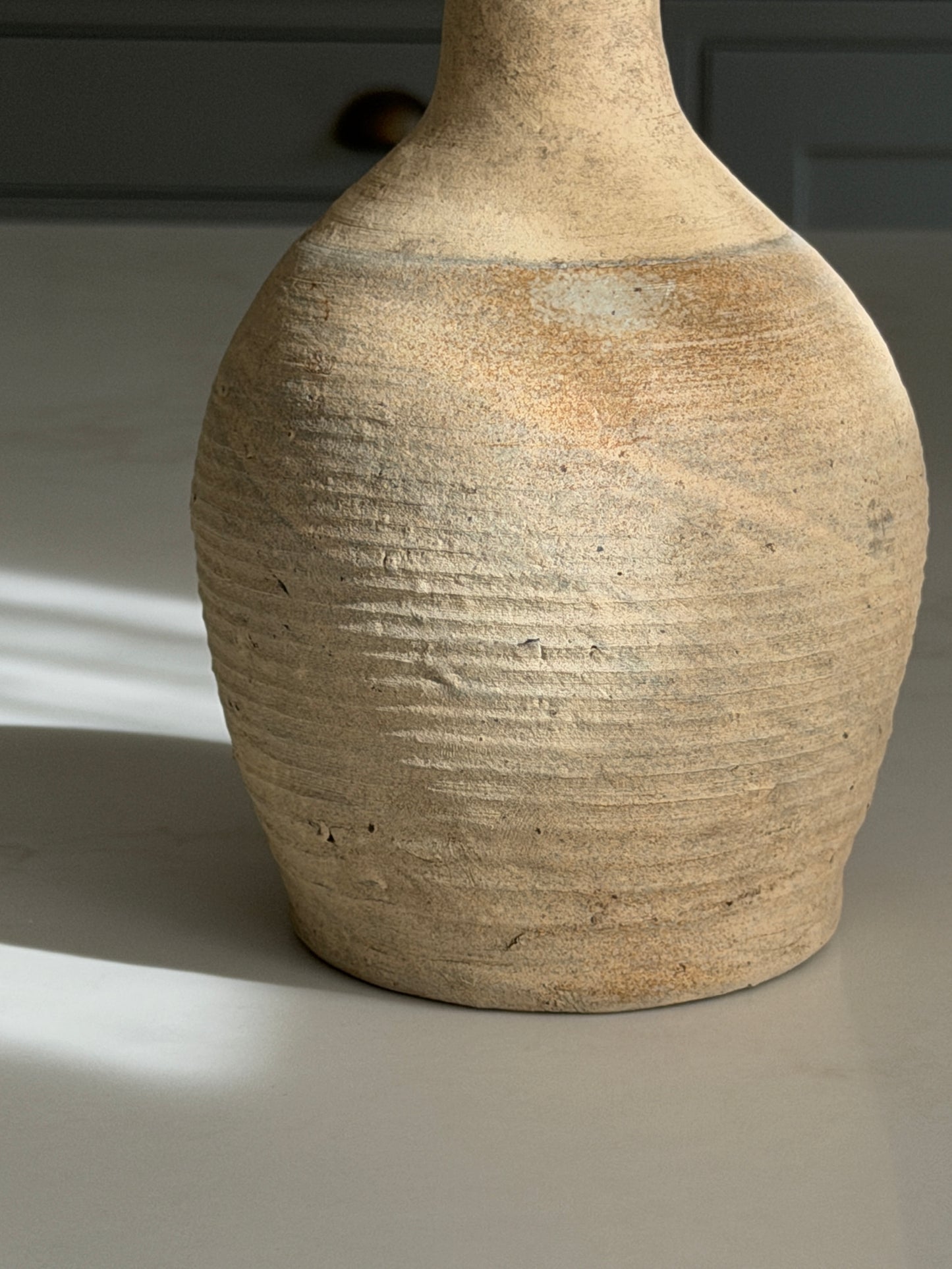 French Matte Cream Antique Bottle