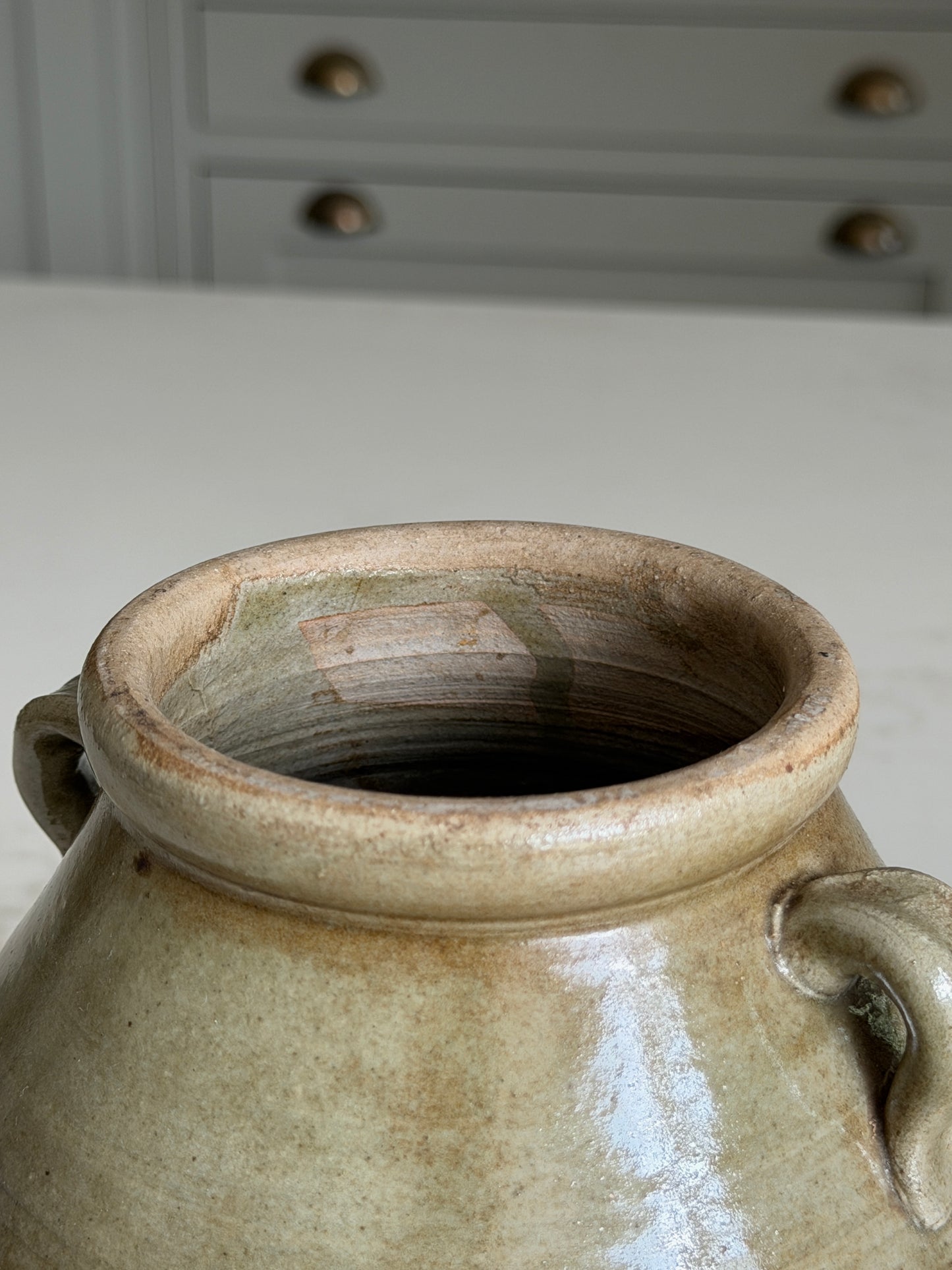 Olive Stoneware Preserving Jar