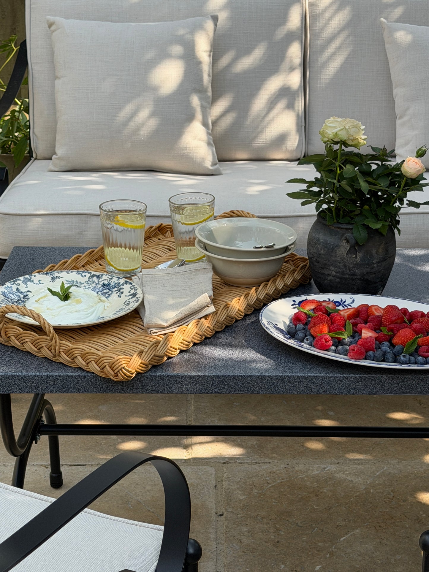 Large Wicker Tray