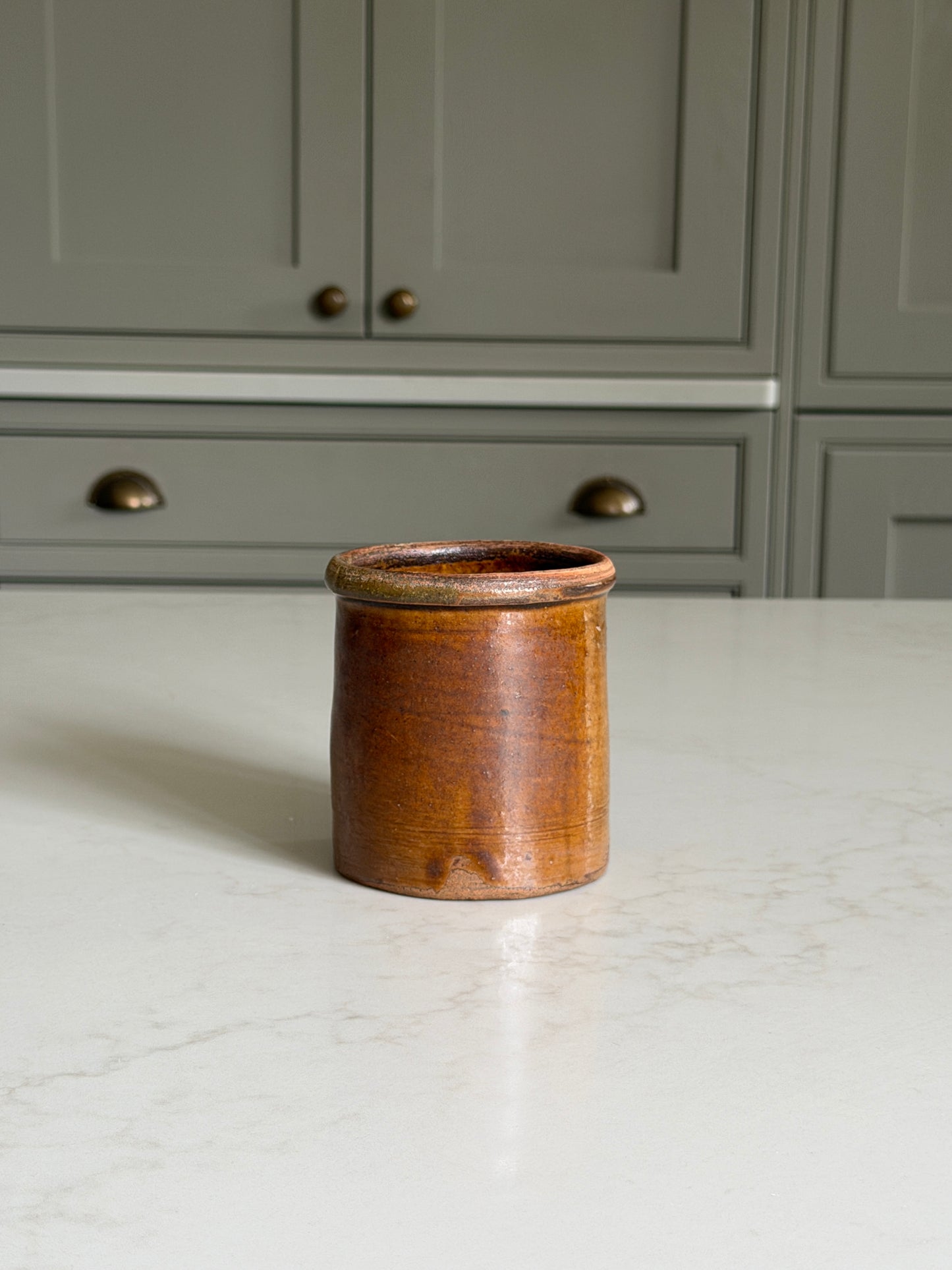 Olive - Amber Stoneware Pot