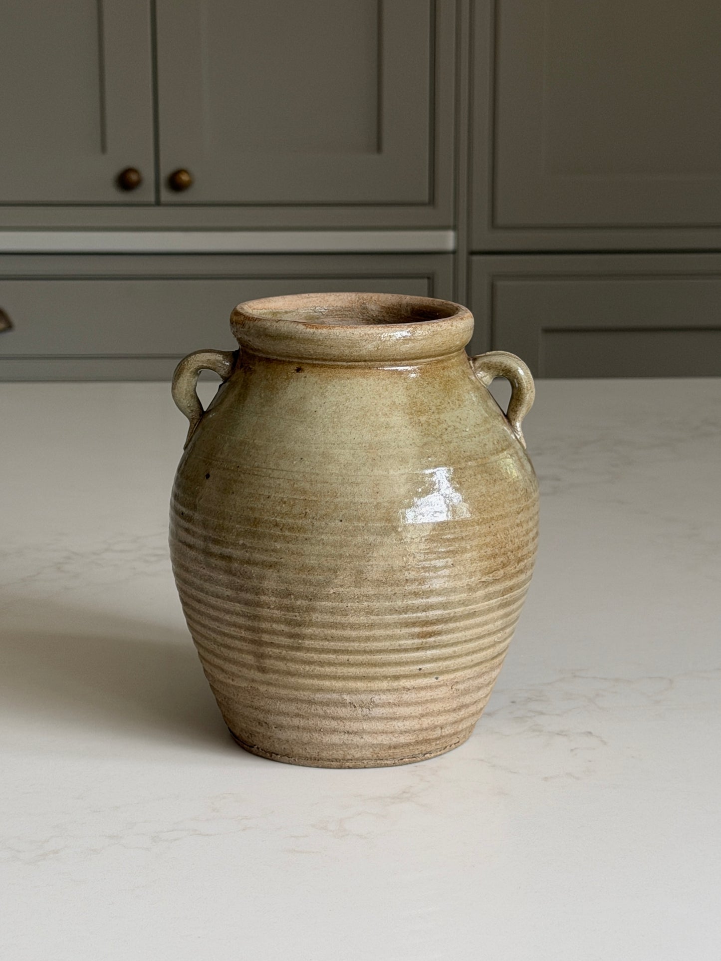 Olive Stoneware Preserving Jar