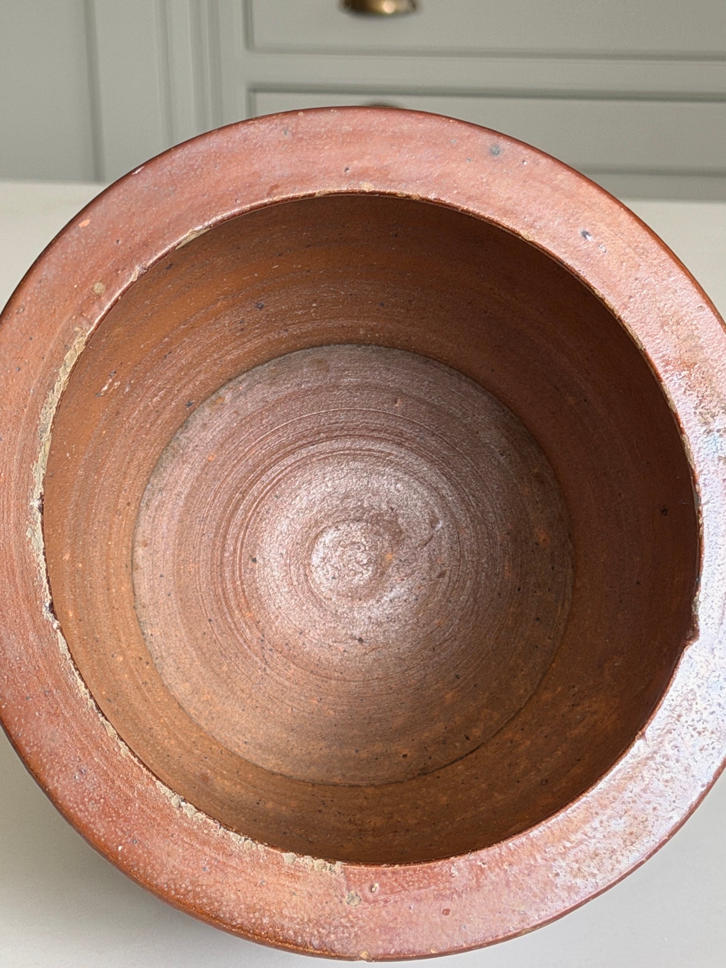 Chocolate Brown Stoneware Pot