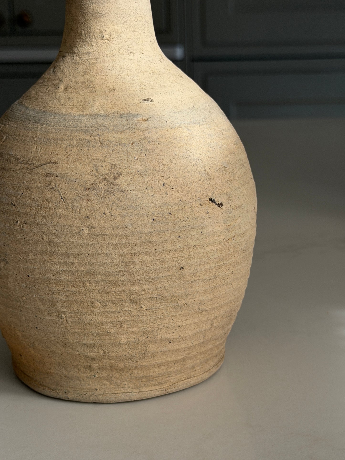 French Matte Cream Antique Bottle