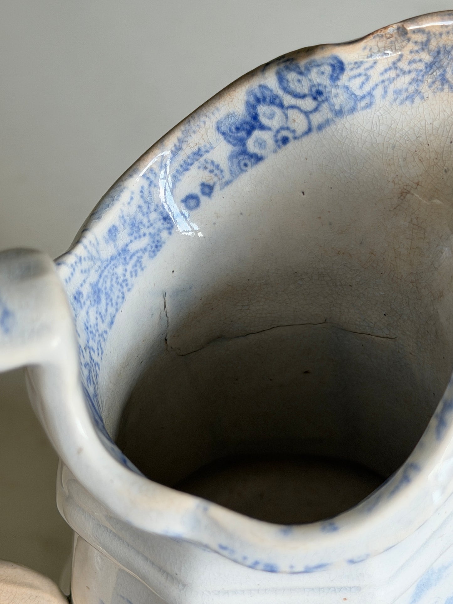 Victorian Blue & White Jug