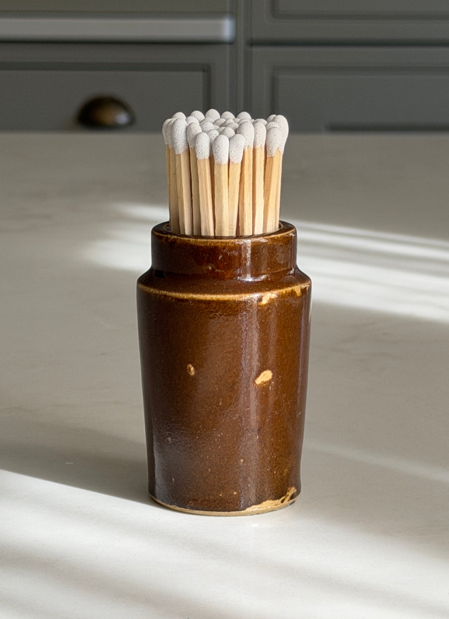 Espresso Brown Victorian Matchpot