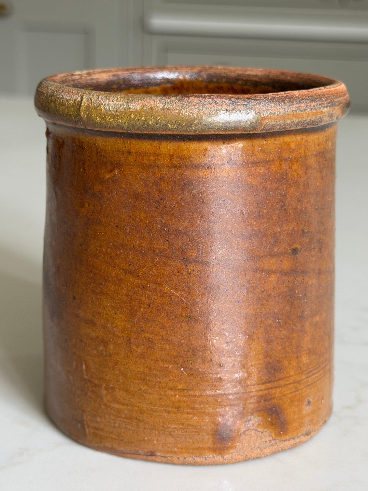 Olive - Amber Stoneware Pot