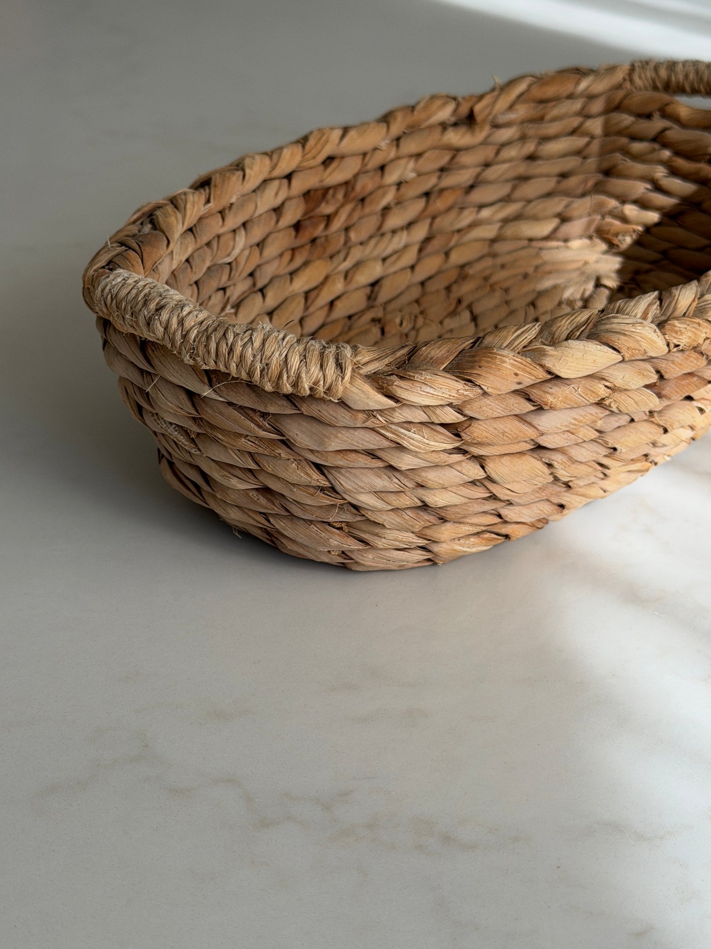 Oval French Wicker Handled Basket