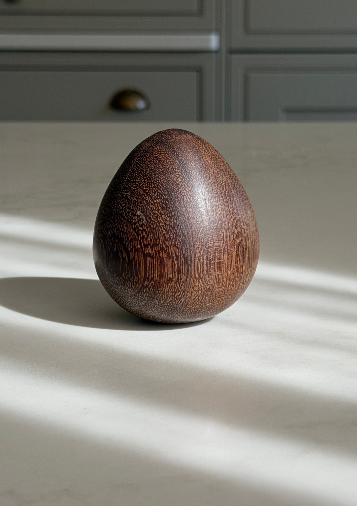 Dark Brown Wooden Egg