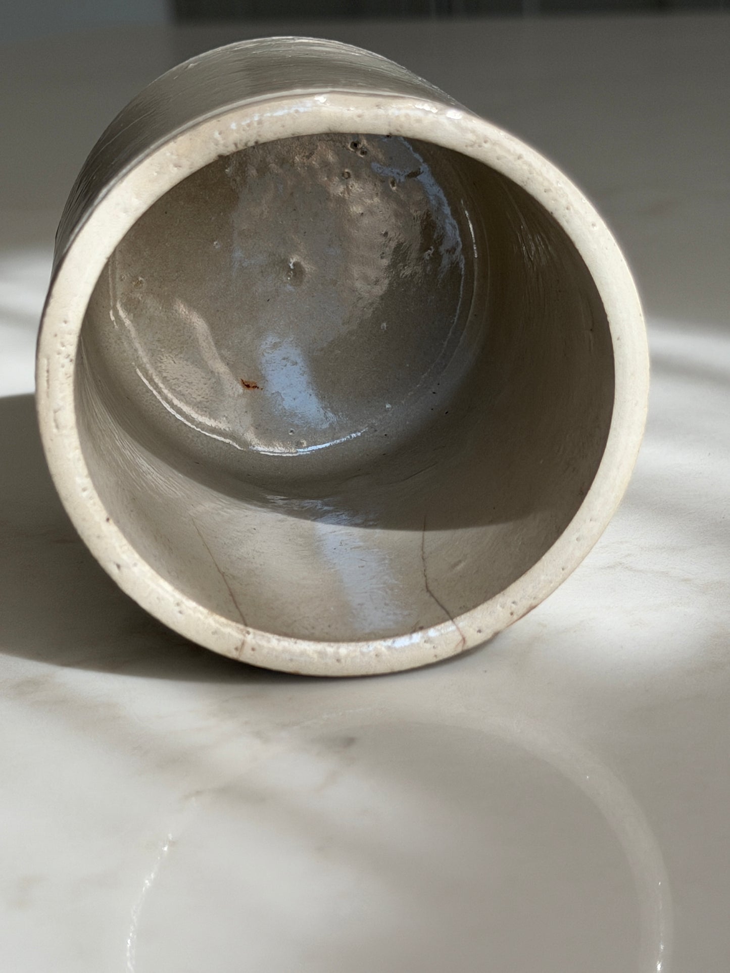 Soft Grey Marmalade Stoneware Pot