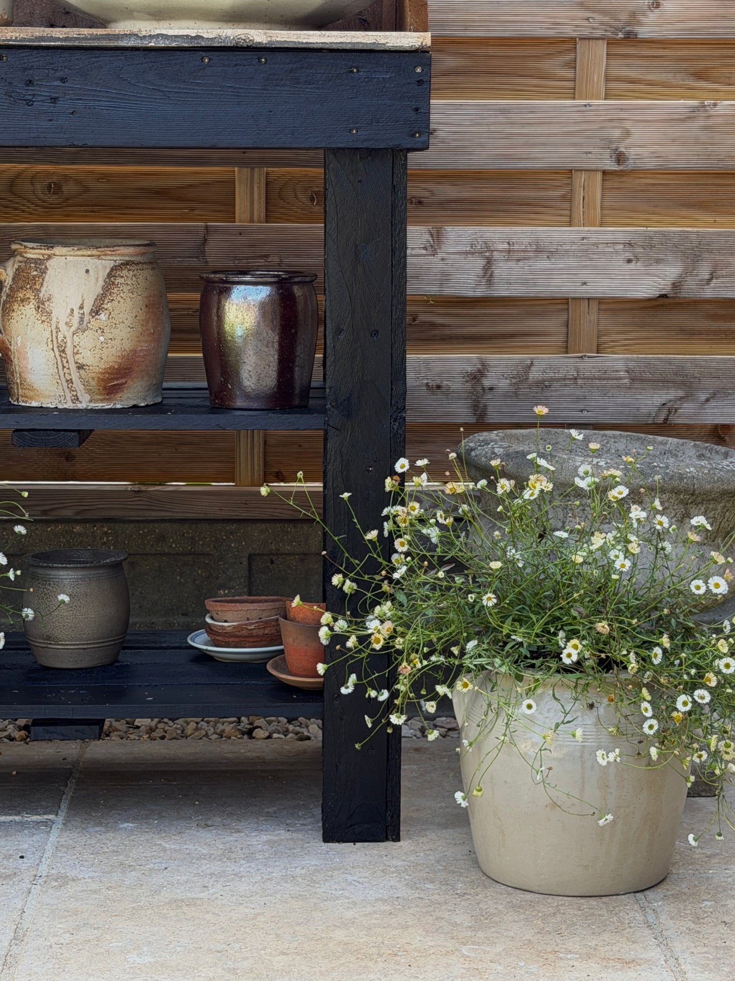 Dark Brown Stoneware Pot