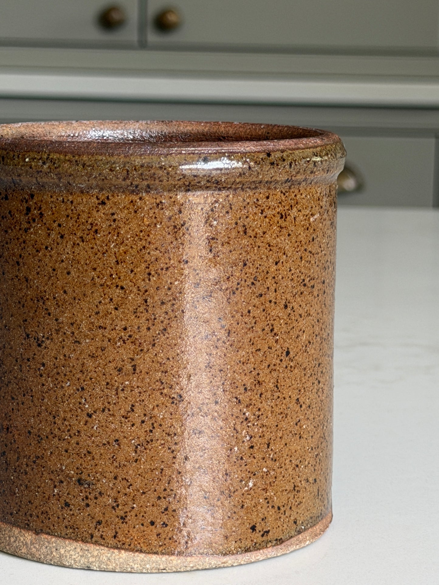 Olive - Brown Speckled Stoneware Pot