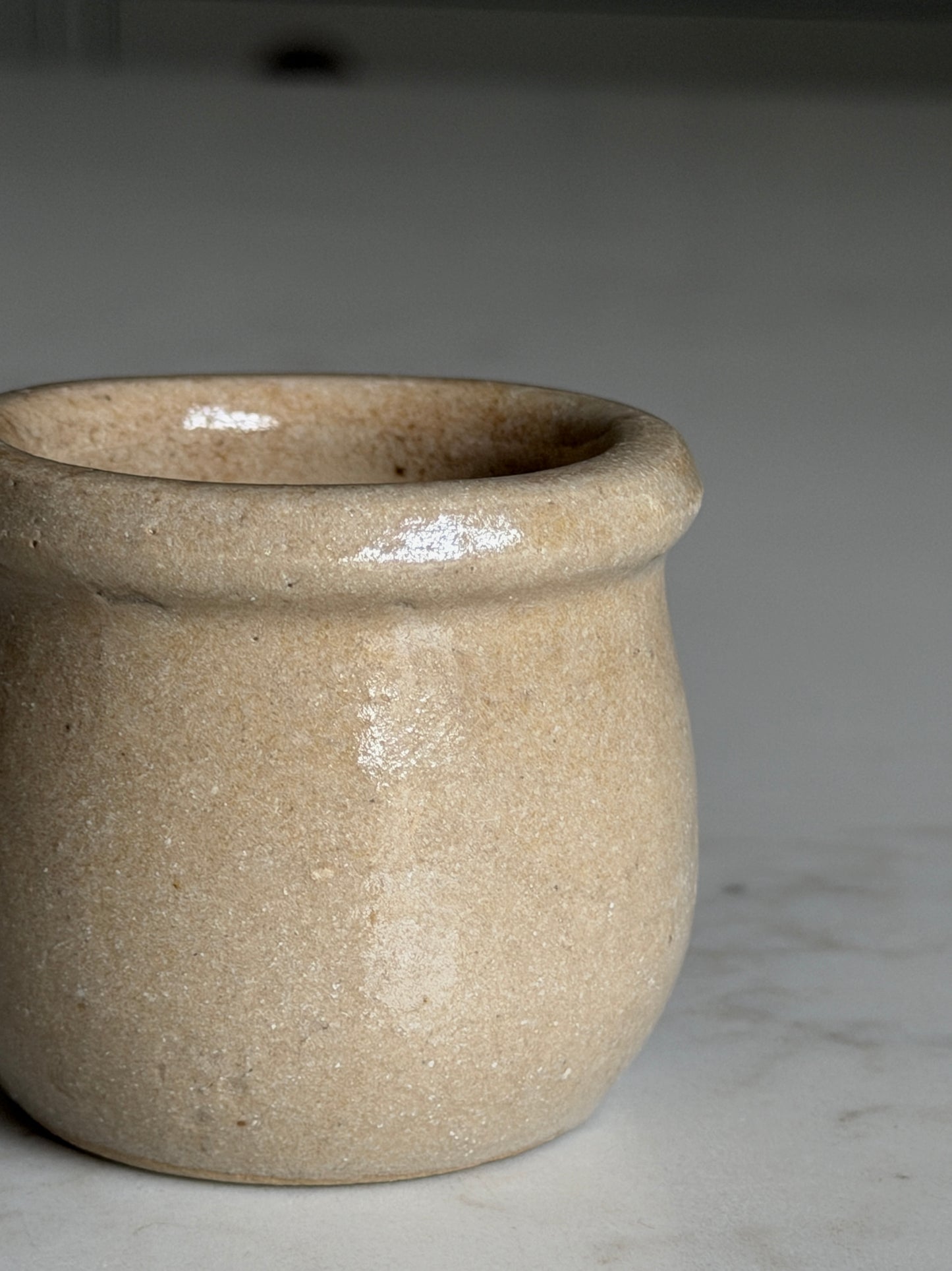 Beige French Yogurt Pot
