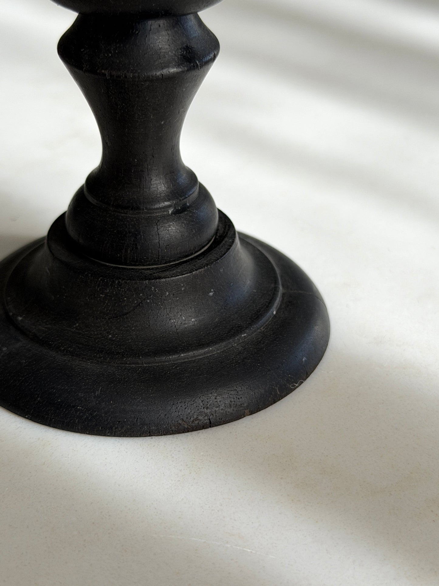 Ebony Candlestick Holder