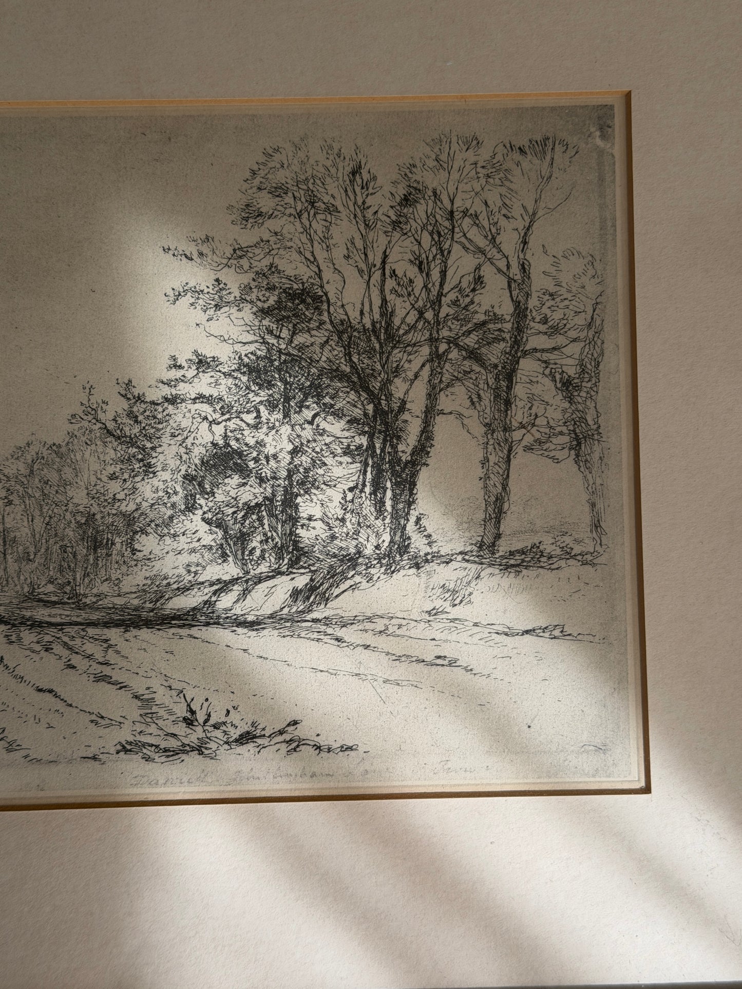 Pair of Framed Landscape Etchings