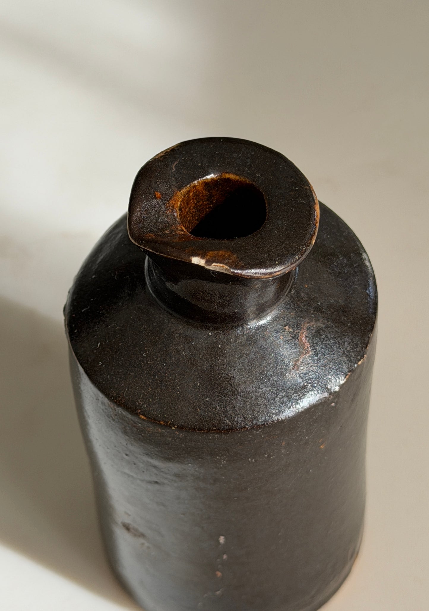 Black Stoneware Inkpot