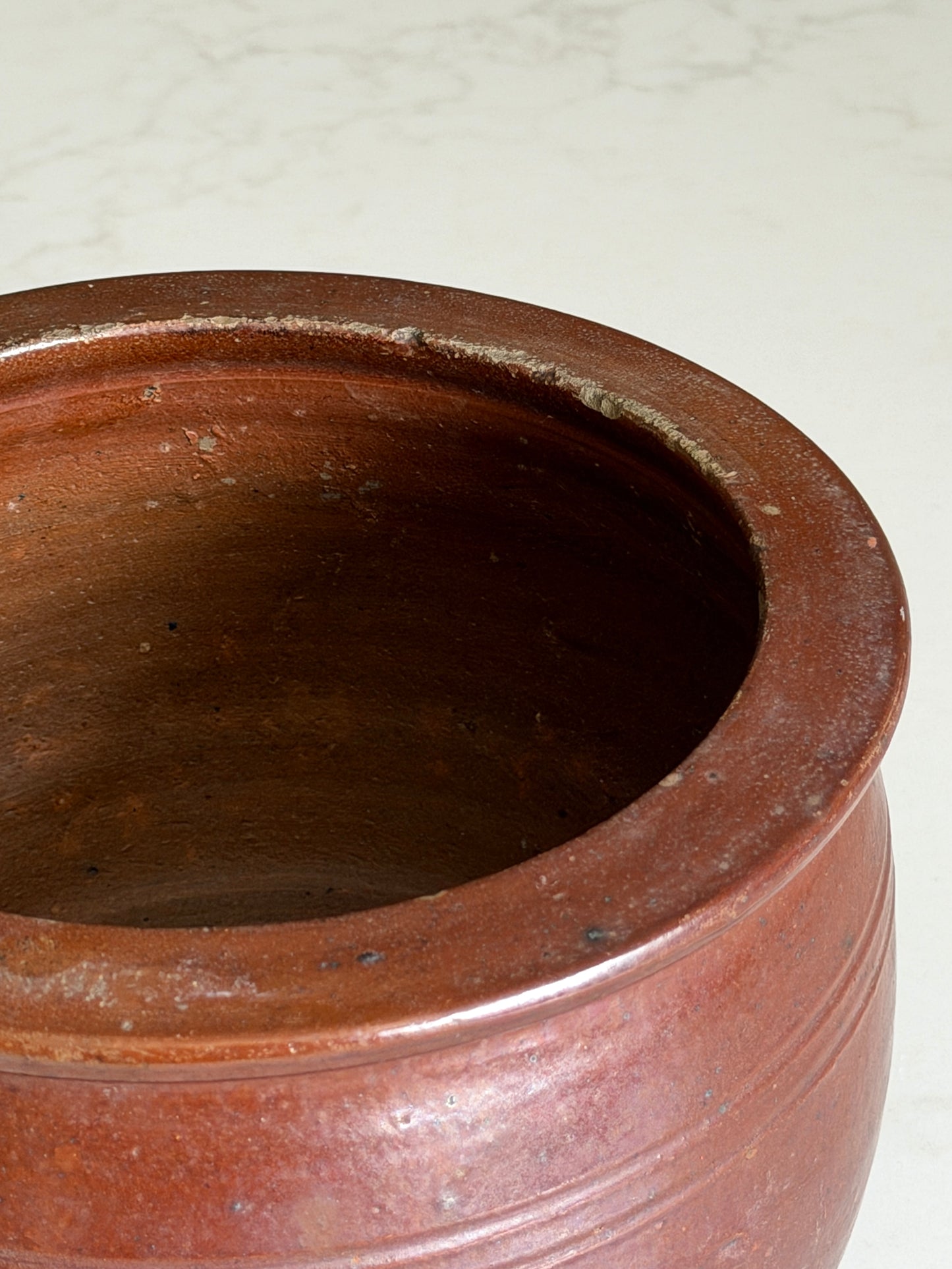 Chocolate Brown Stoneware Pot