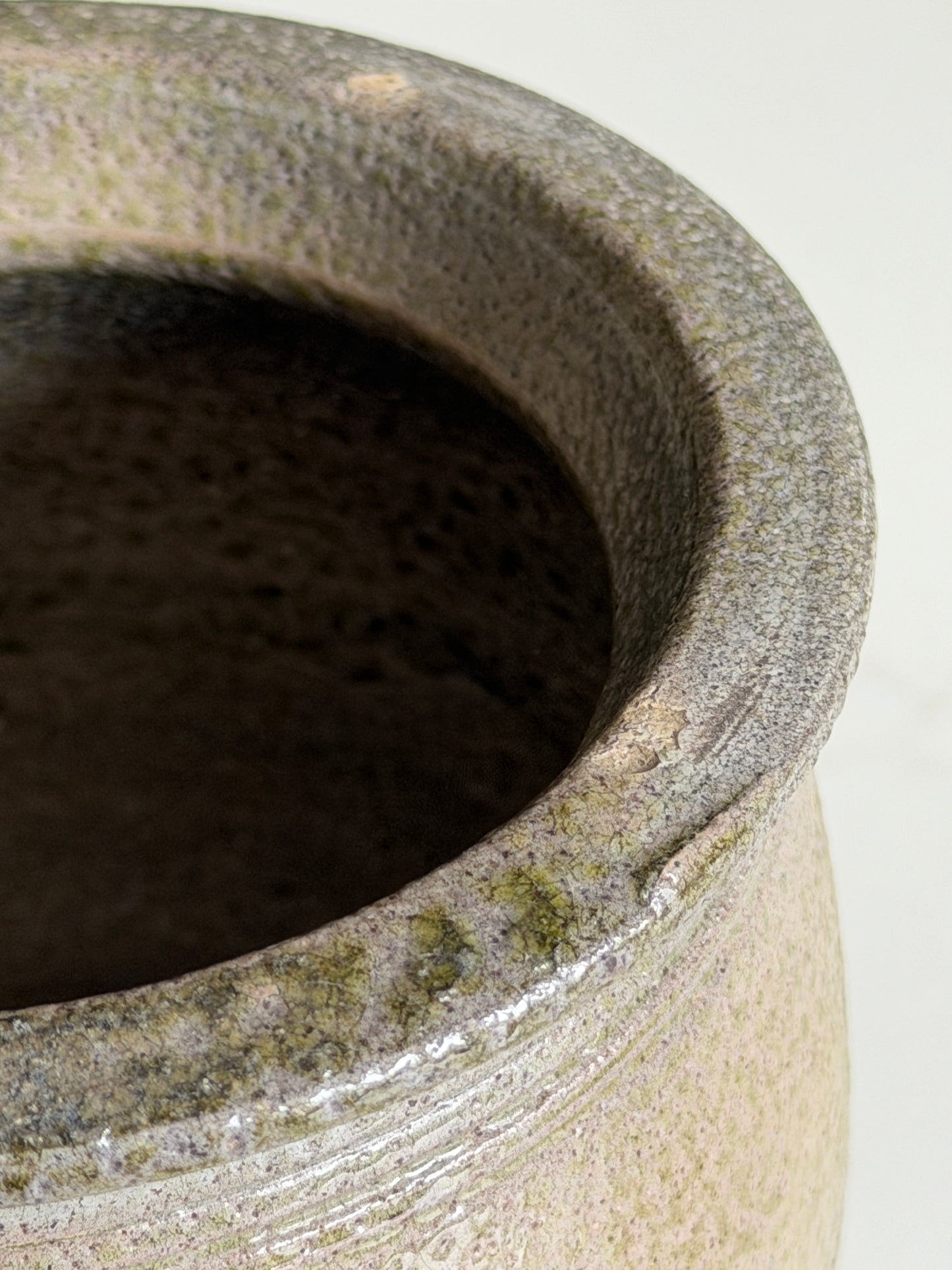 Stoneware Pot - Grey-Green