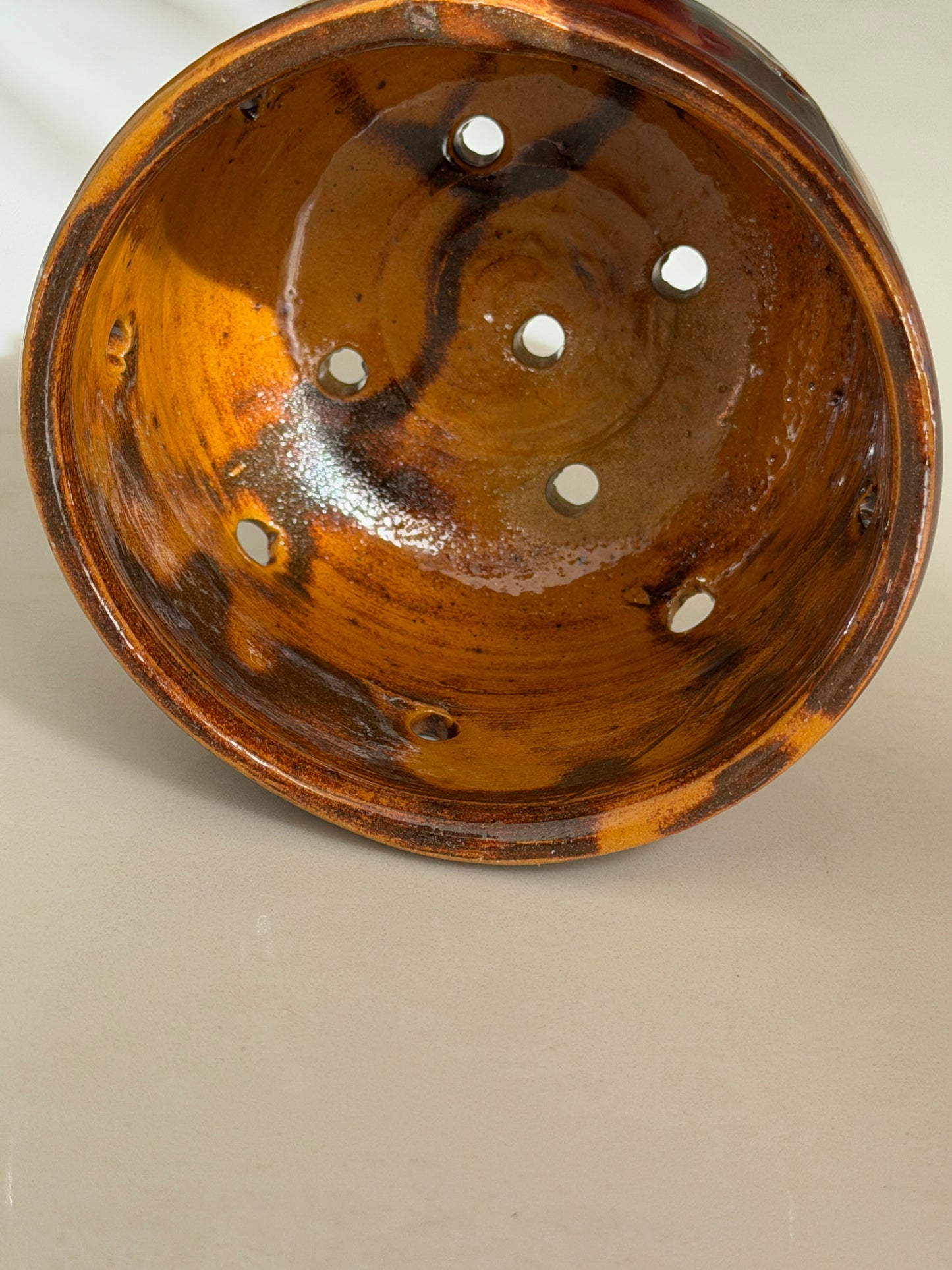 Small Honey and Chocolate Brown French Cheesestrainer