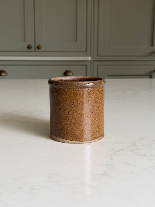 Olive - Brown Speckled Stoneware Pot