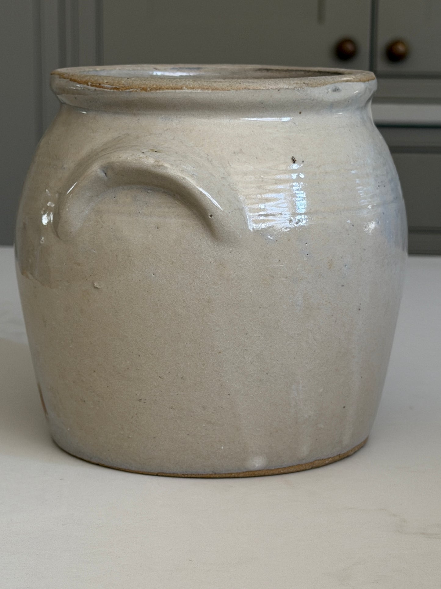 Greige French Confit Pot