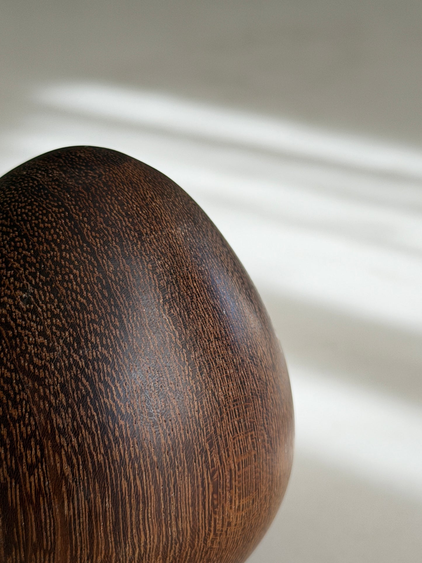 Dark Brown Wooden Egg