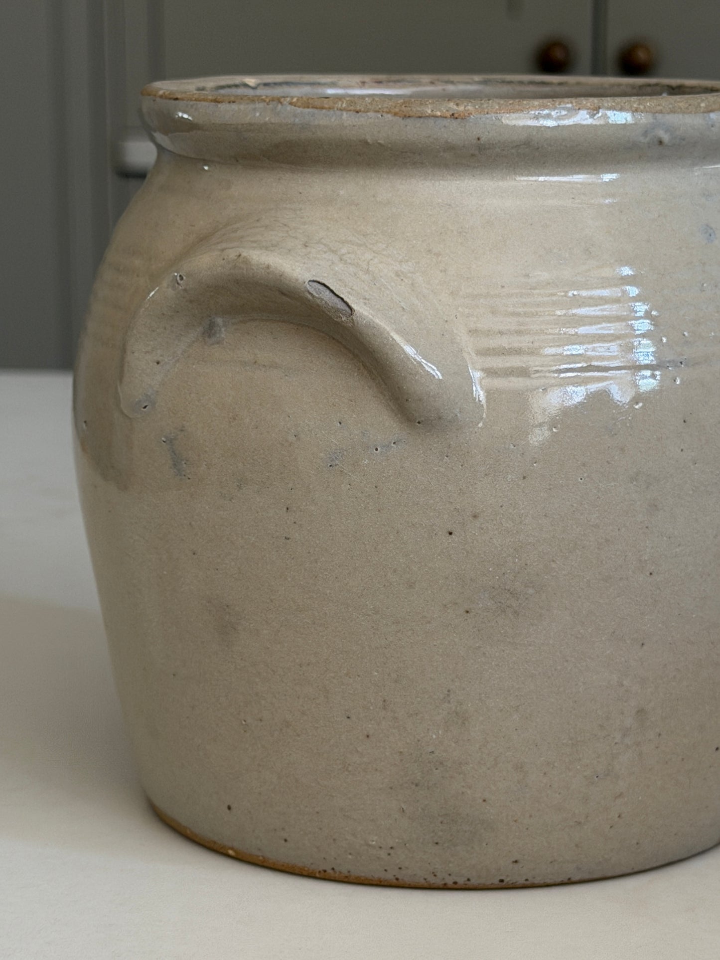 Greige French Confit Pot