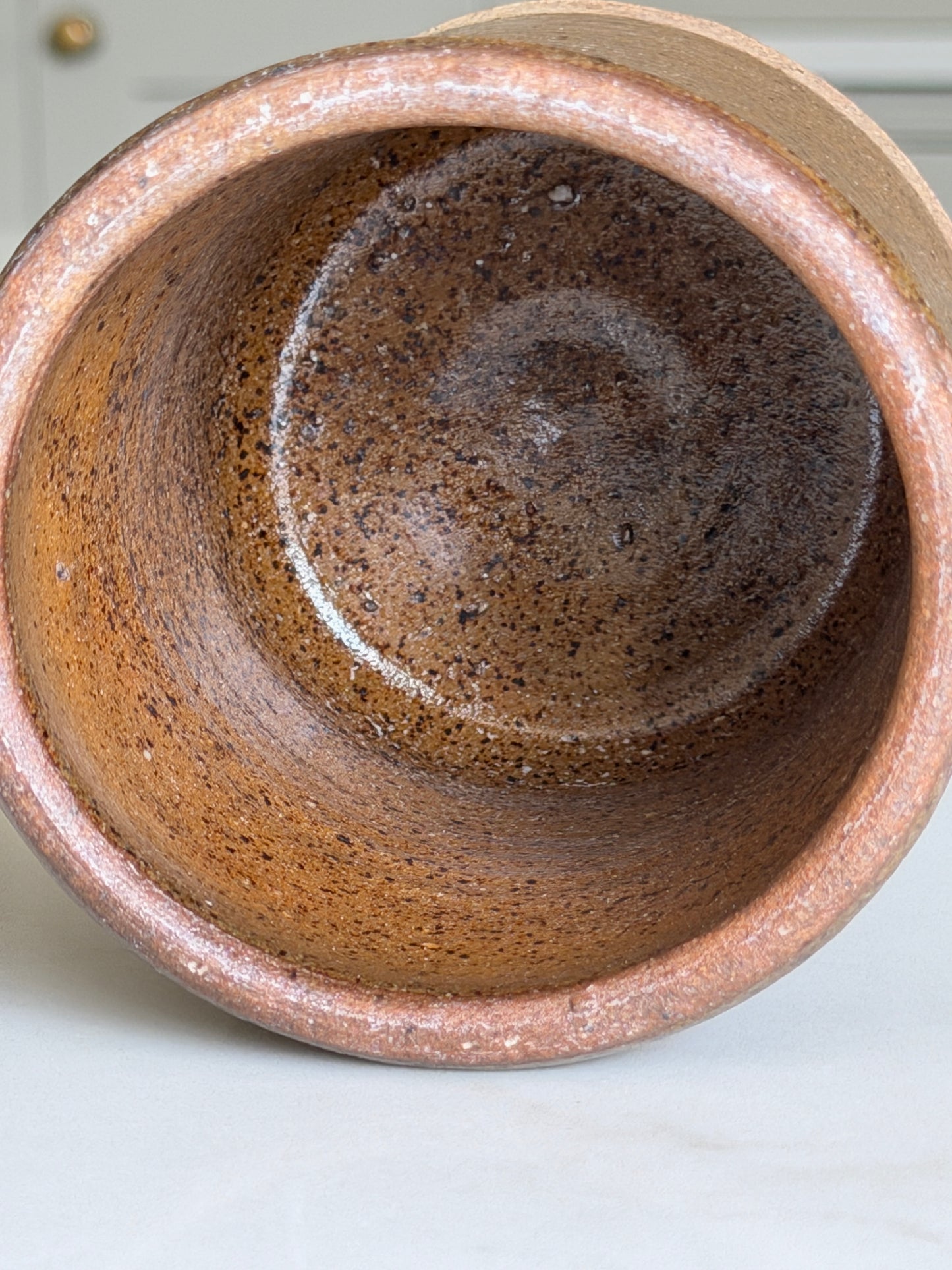 Olive - Brown Speckled Stoneware Pot