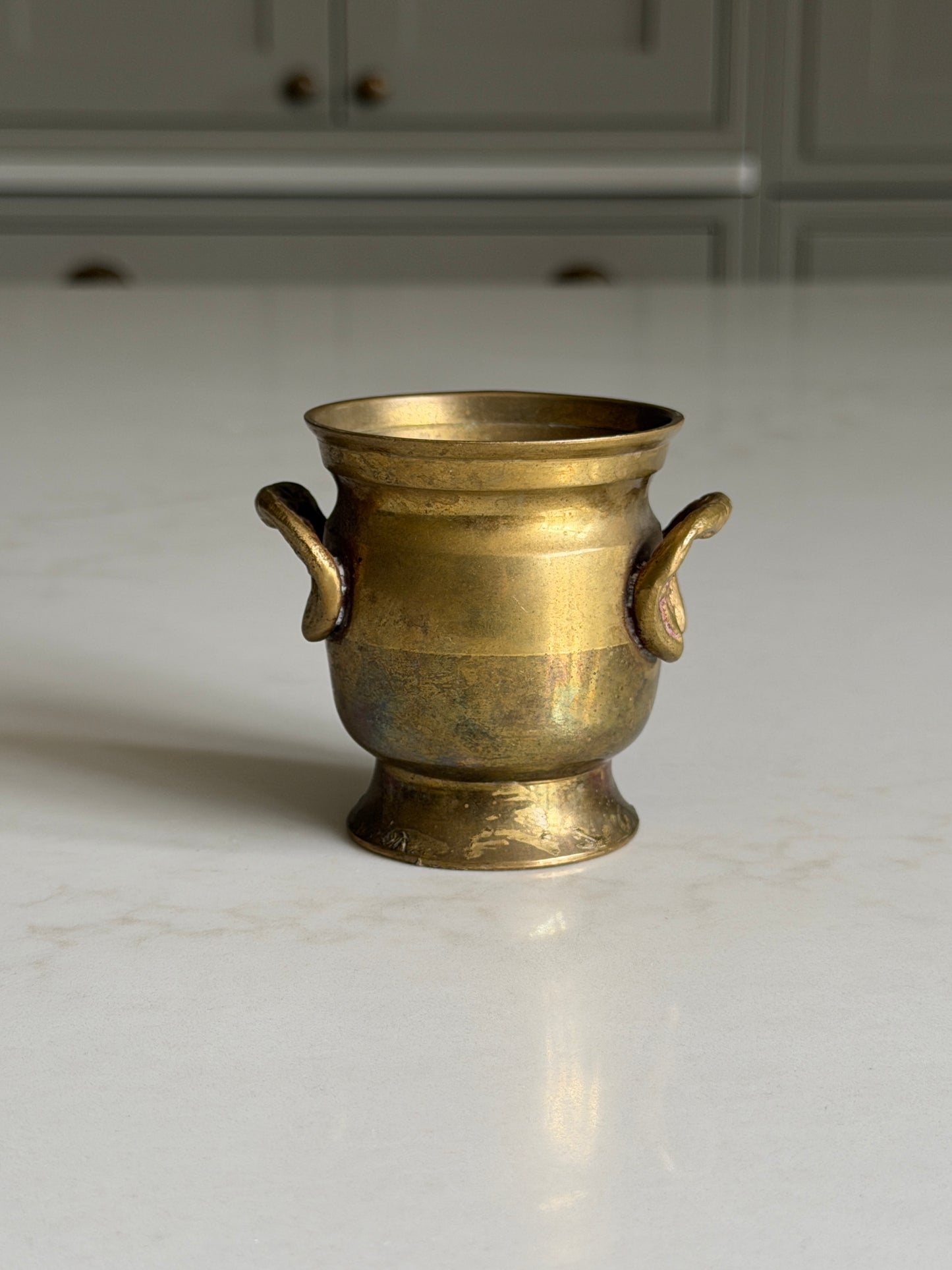 Small Brass Handled Pot