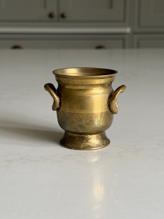 Small Brass Handled Pot