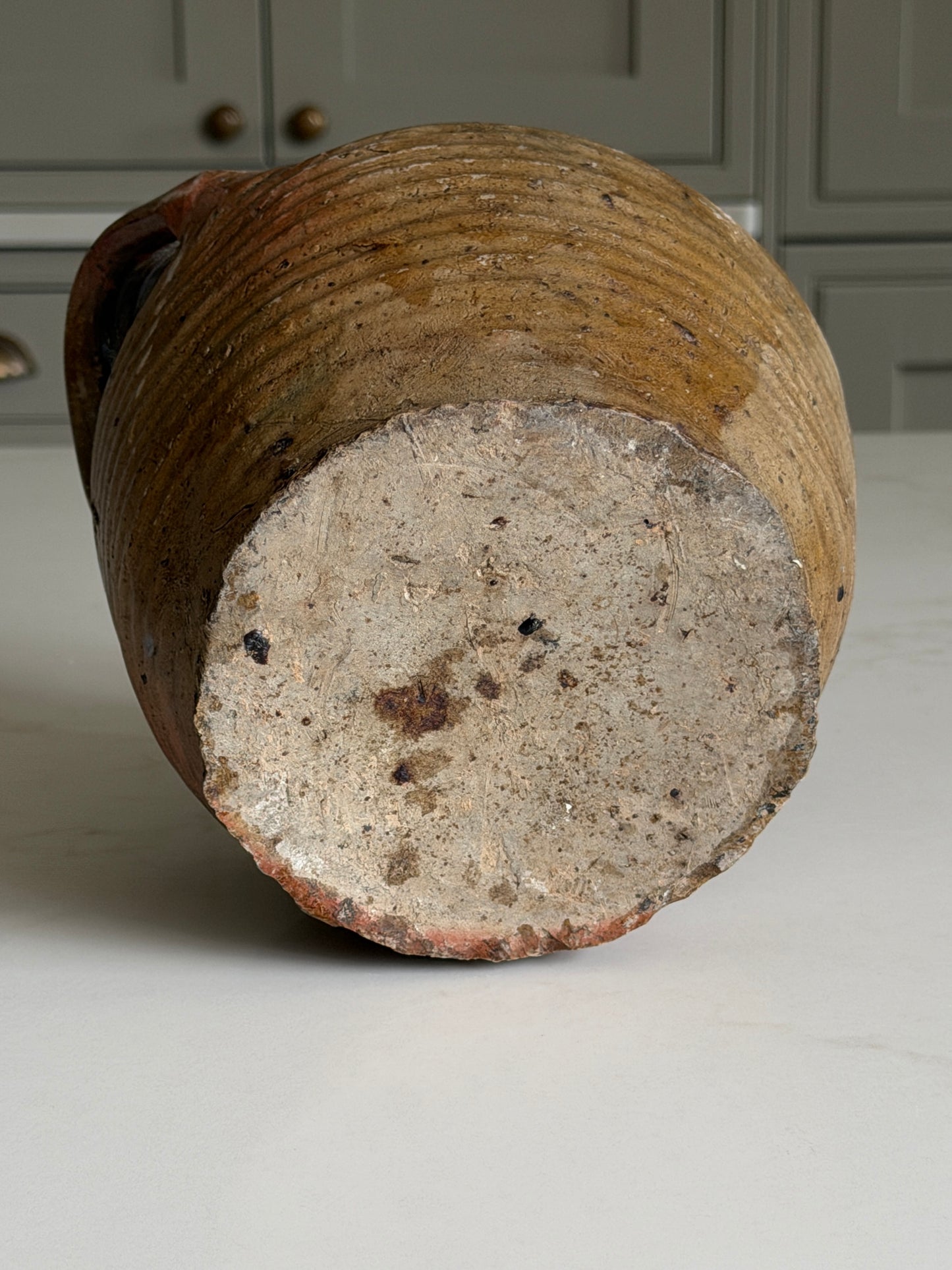 Small Khaki - Chesnut Brown French Oil Jug