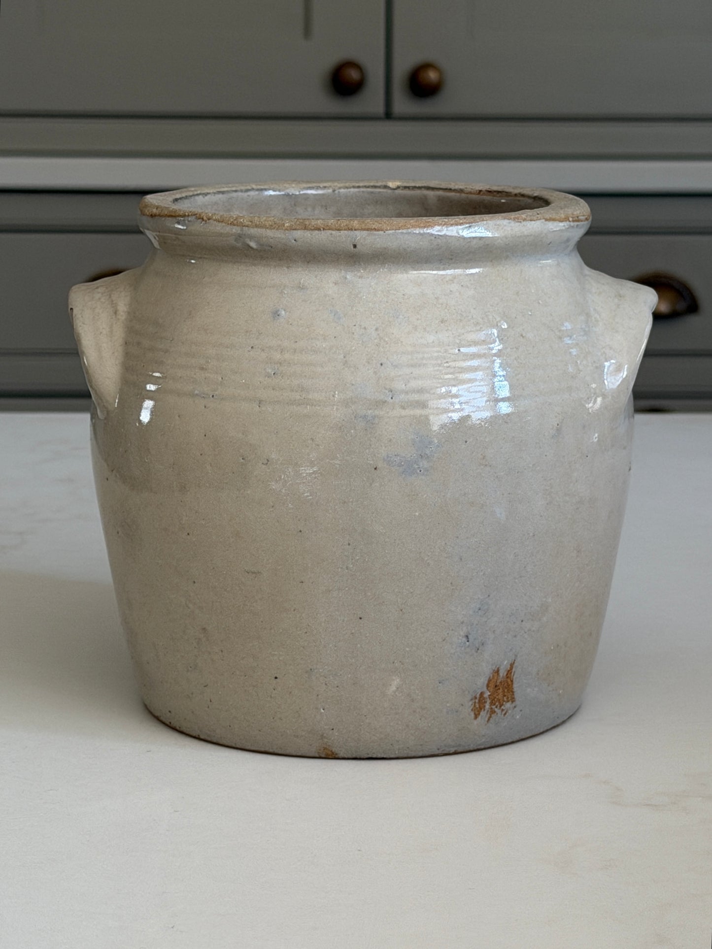 Greige French Confit Pot