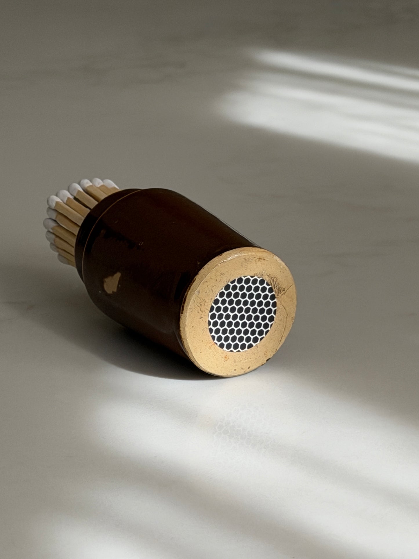 Espresso Brown Victorian Matchpot