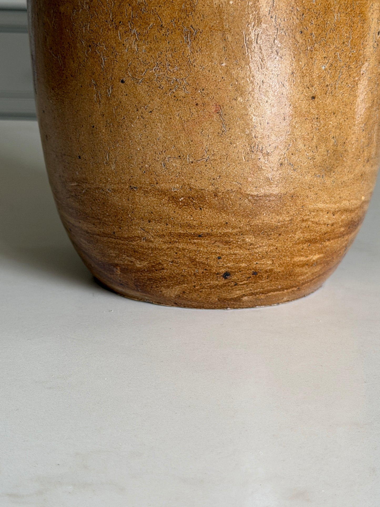 Brown Marbled Stoneware Planter