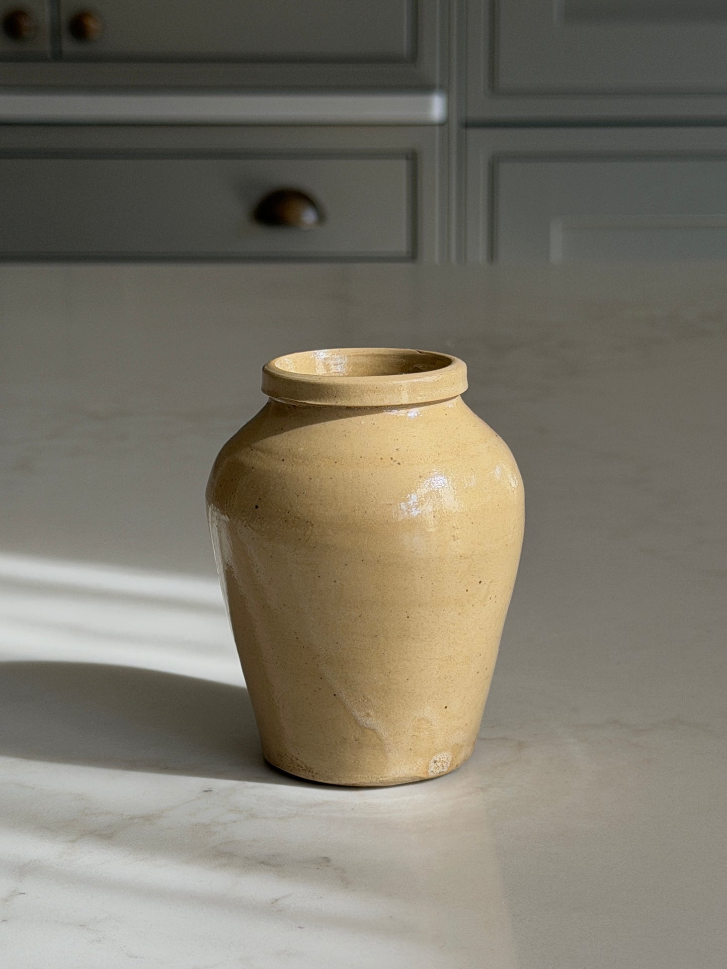 Beige Stoneware Pot